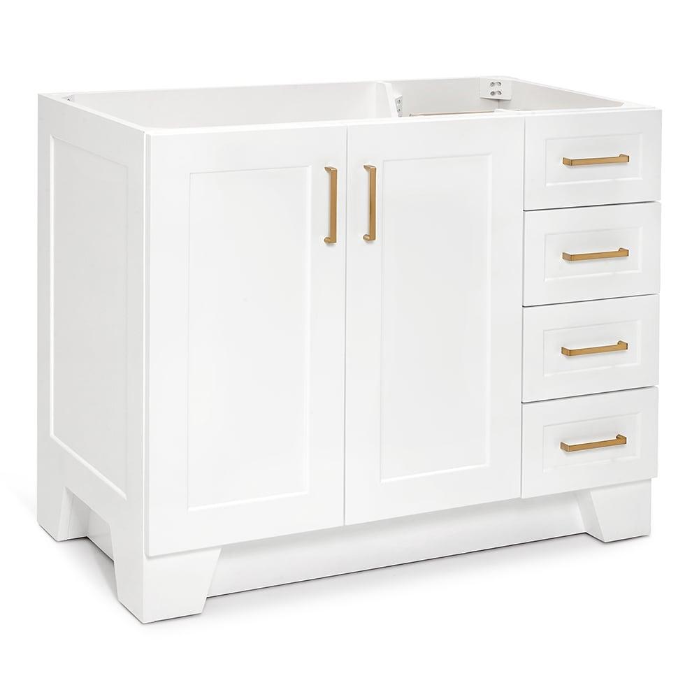 Ariel Q043s-R-Bc Taylor 42" Single Wood Vanity Cabinet - White