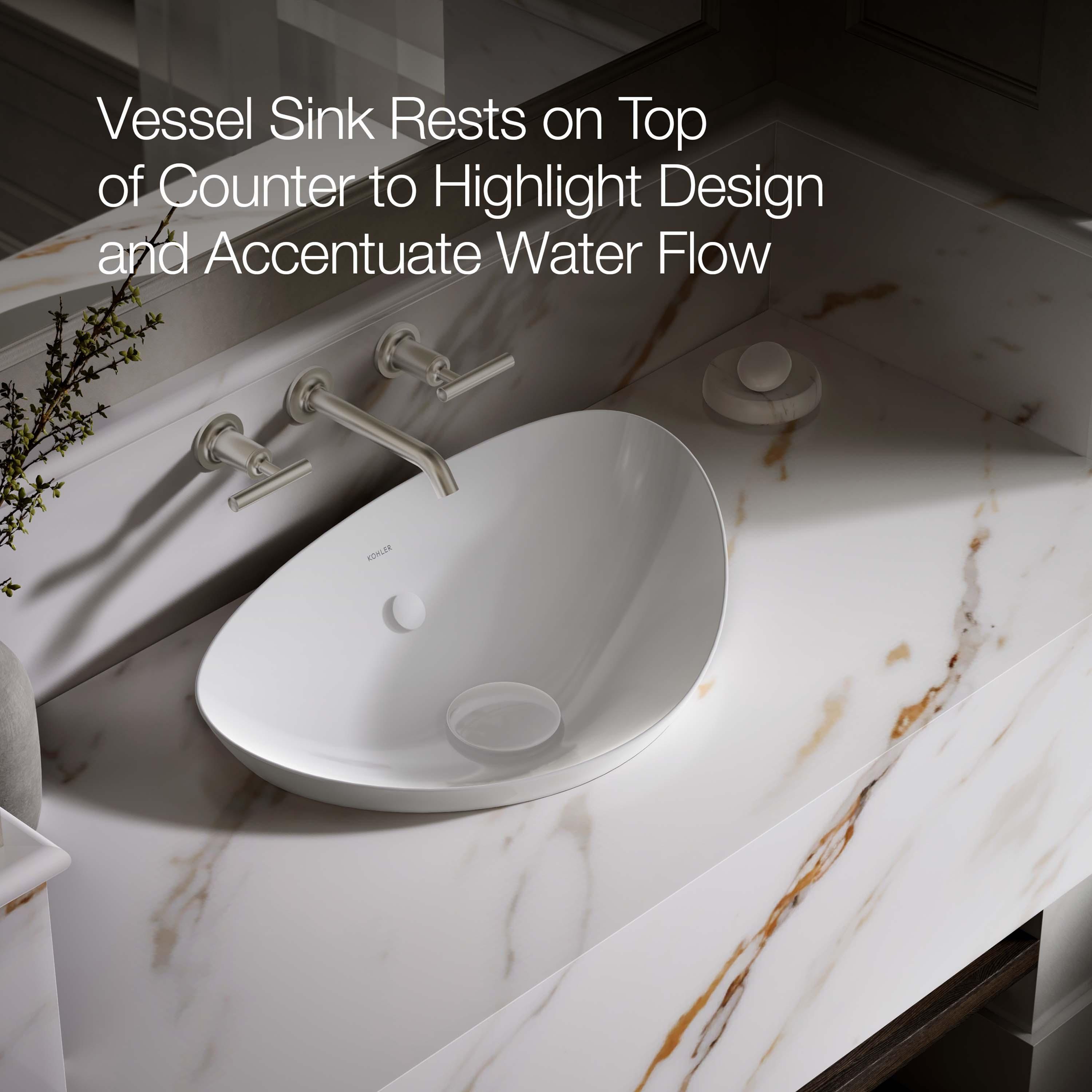 Veil® Ceramic Specialty Vessel Bathroom Sink with Overflow