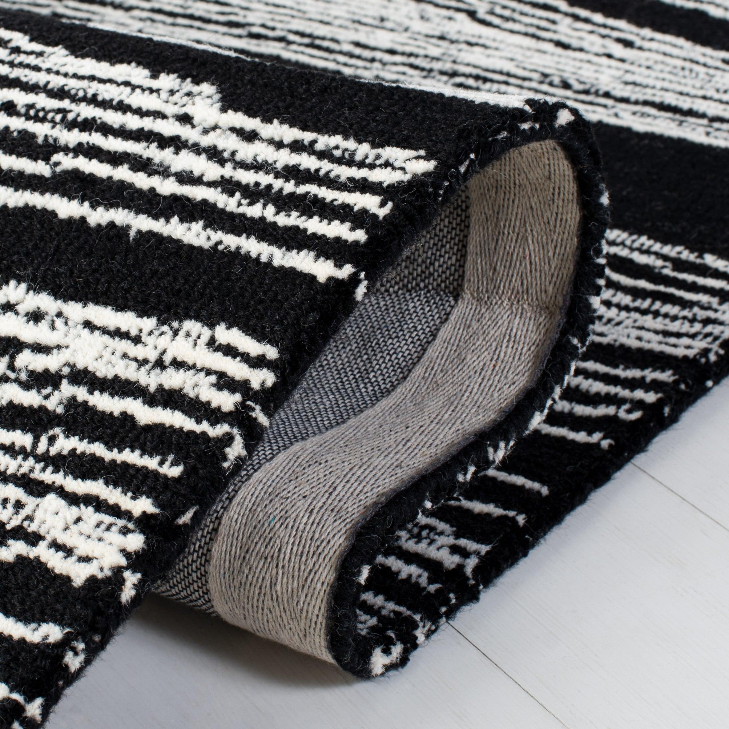 SAFAVIEH Metro Bridget Abstract Area Rug, Black/Ivory, 5' x 8'