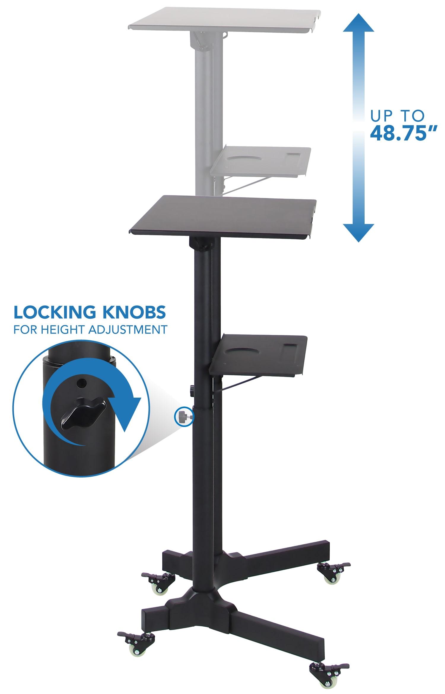 Mount-It! Mobile Standing Height Desk, Portable Podium and Rolling Presentation Lectern