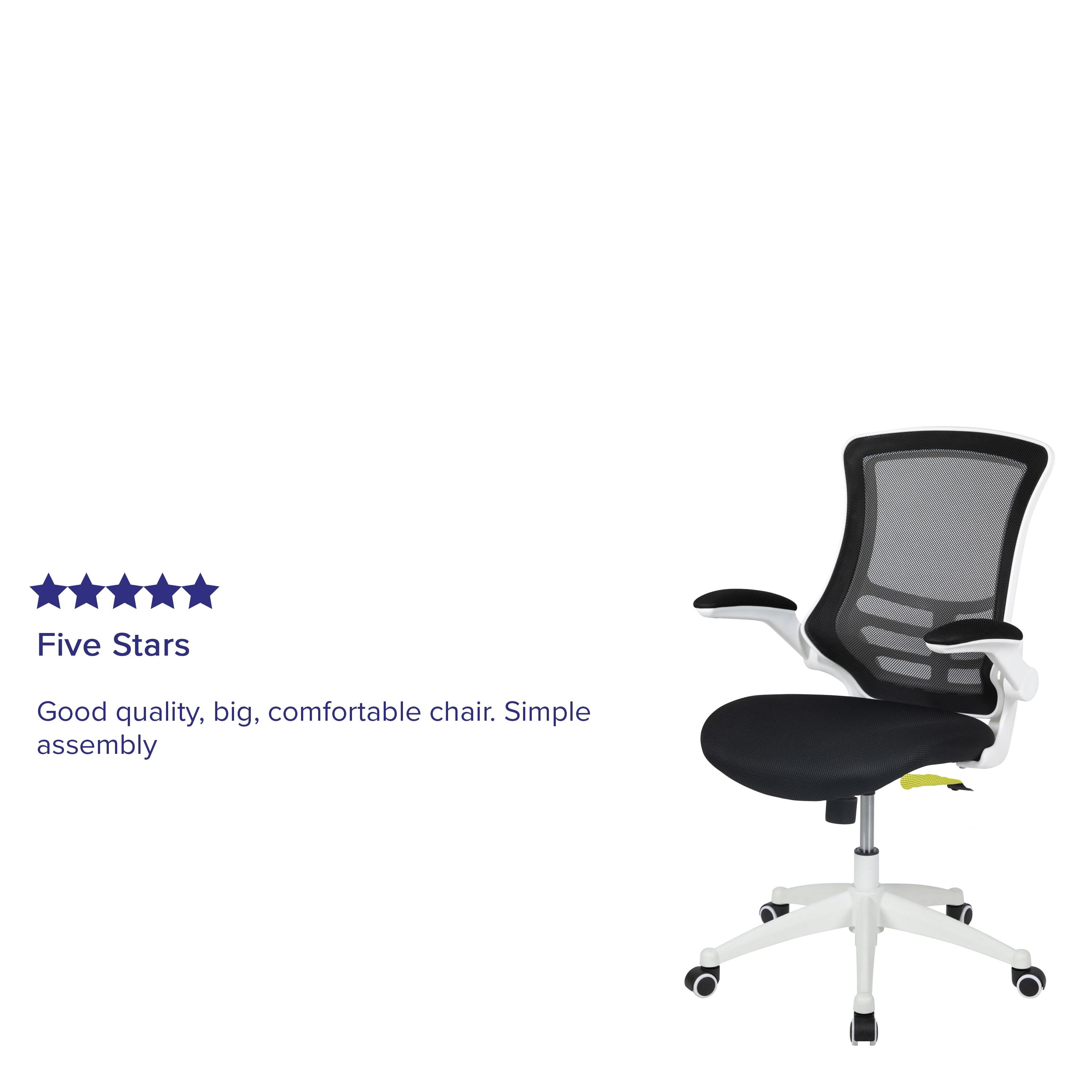 Jayetta Mid-Back Mesh Swivel Ergonomic Office Chair with Flip-Up Arms by Flash Furniture