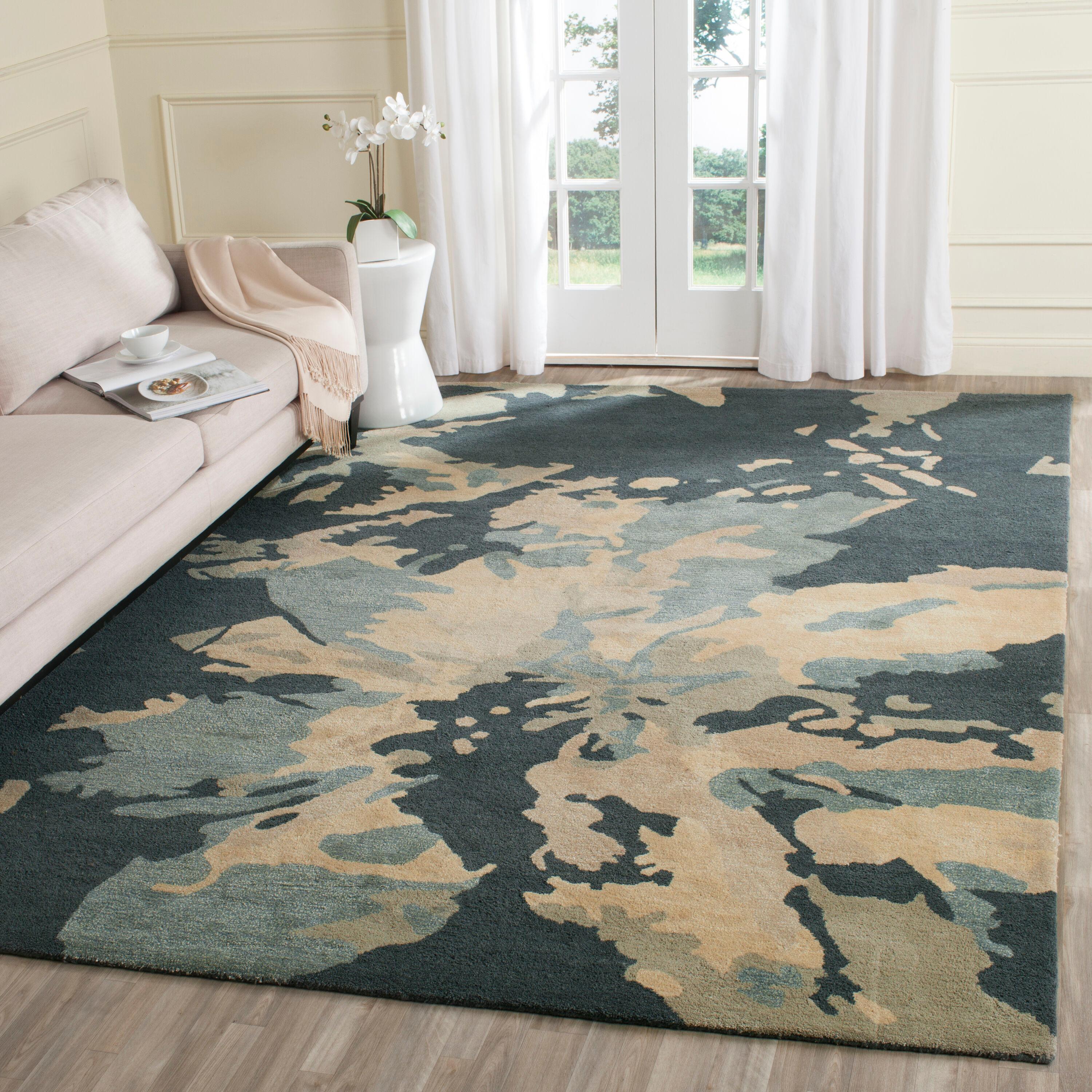 Bella BEL670 Hand Tufted Area Rug - Steel Blue - 4'x6' - Safavieh.