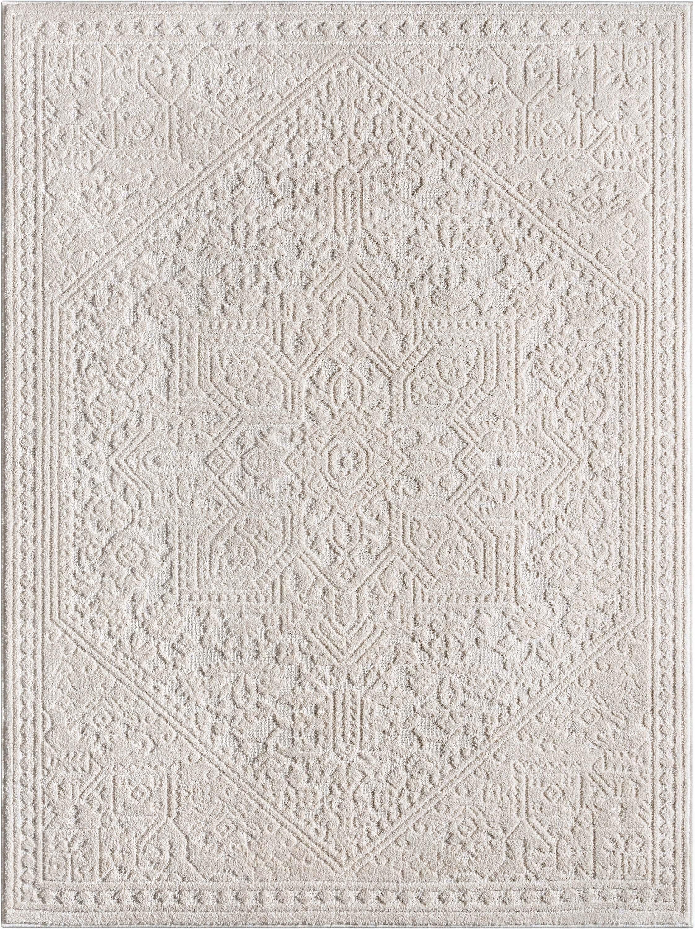 Well Woven Well Woven Harlow Cloud Medallion Farmhouse Medallion Ivory Area Rug