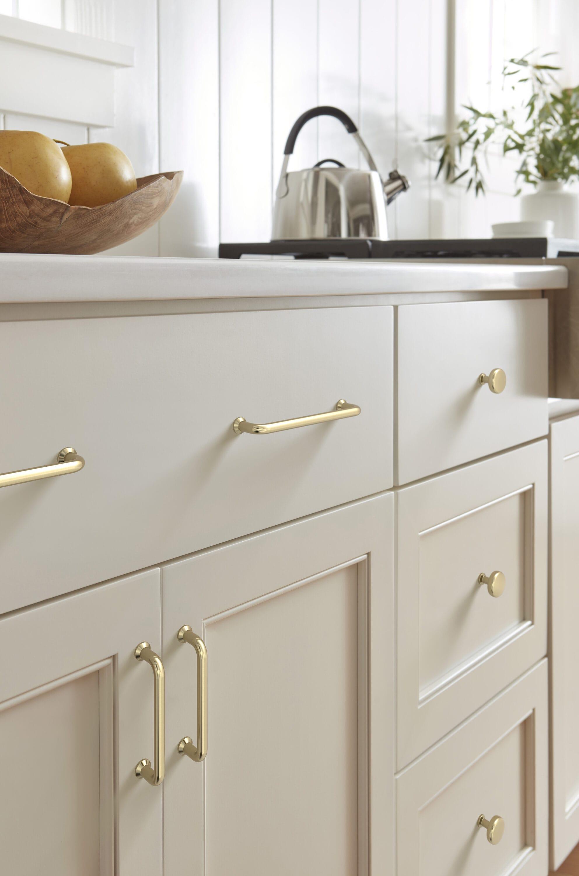 Amerock Radius 3-3/4 inch (96mm) Center-to-Center Golden Champagne Cabinet Pull