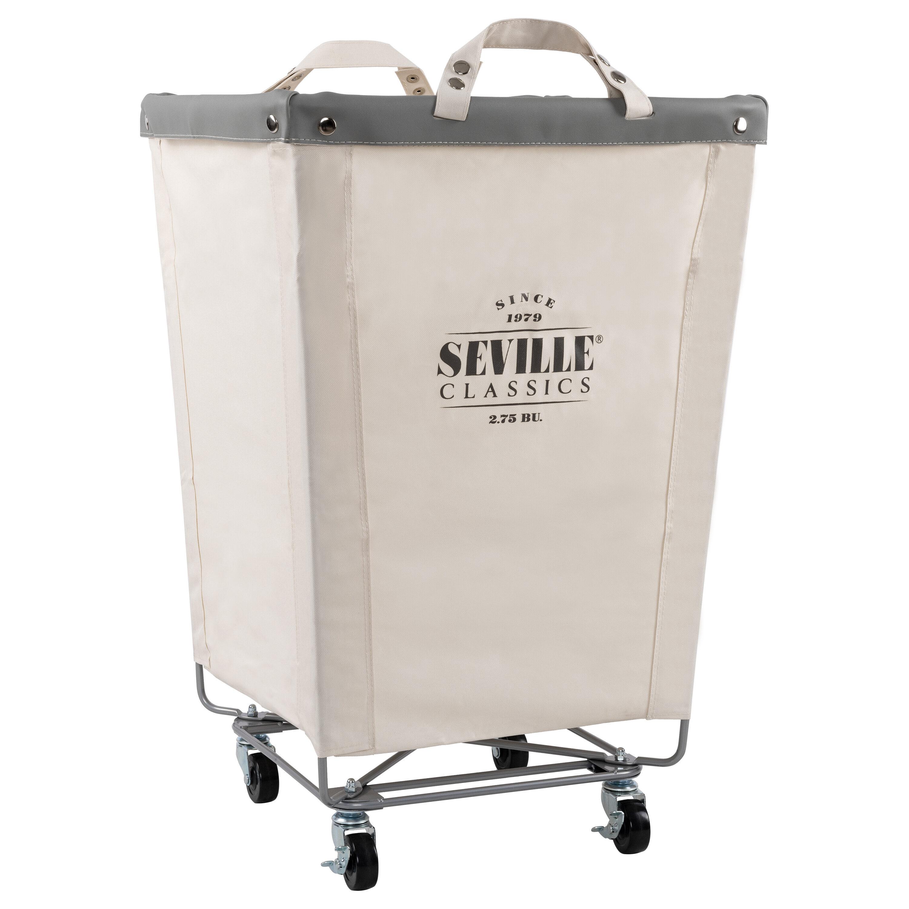 Seville Classics Rolling Commercial Laundry Hamper