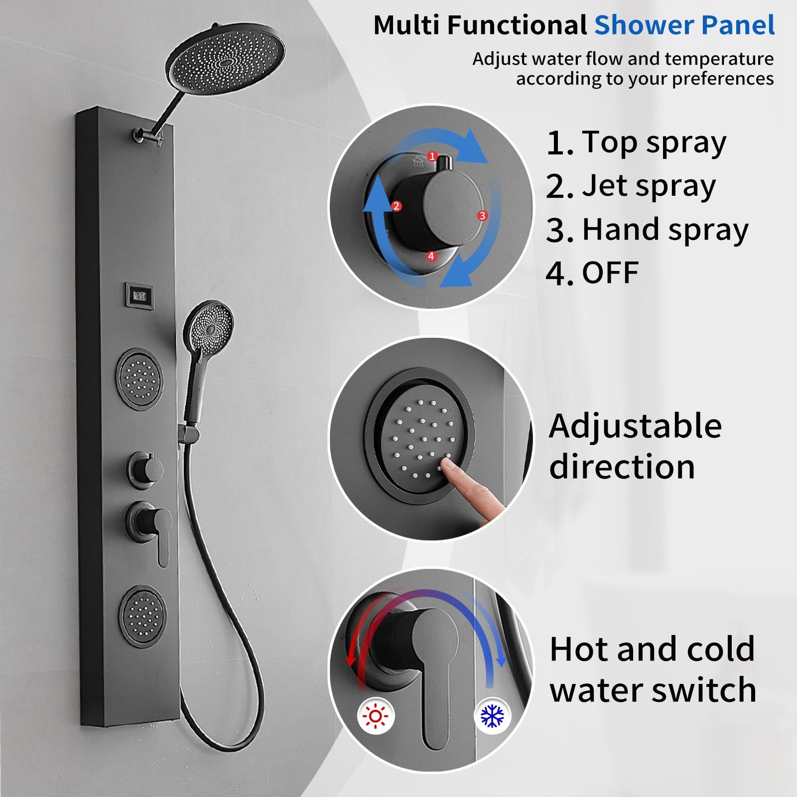 60.55'' Shower Panel with Adjustable Shower Head