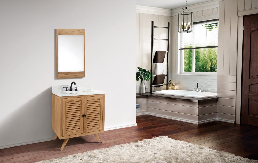 Harper 30'' Natural Teak Solid Wood Bathroom Vanity Base