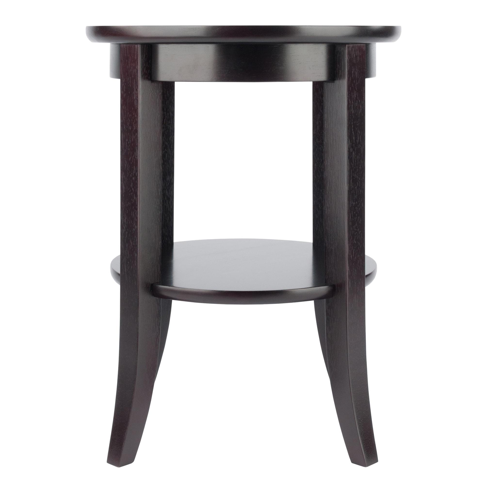 Winsome Genoa End Table Glass Inset one shelf