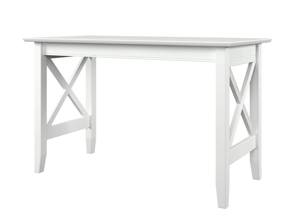 AFI 48" Lexi Solid Wood X Design Home Office, Gaming, Writing, Desk with Charger in White