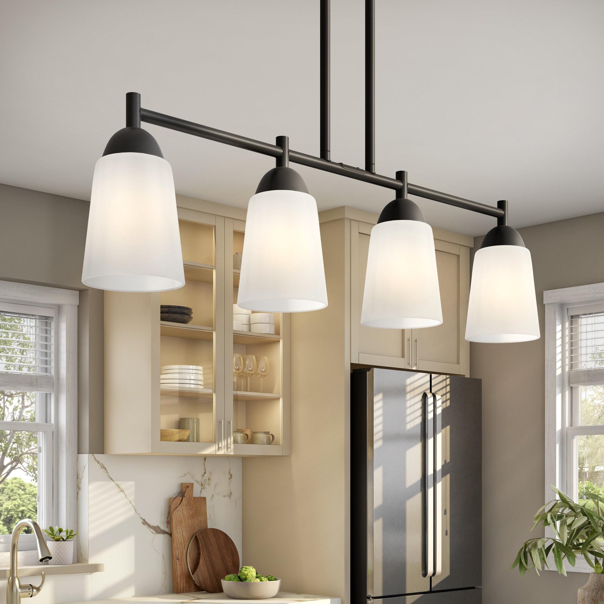 Designers Fountain Malone 4 Light Matte Black Island Pendant, D267M-IS-MB