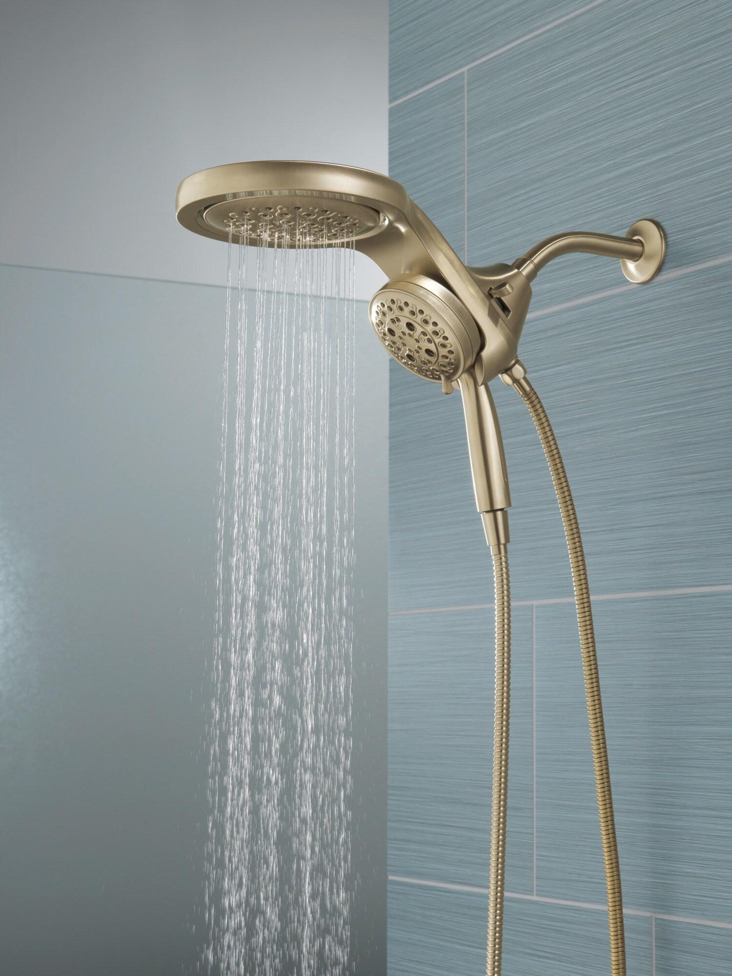 Hydrorain 5 Spray Dual Shower Head and Handheld Shower with Lumicoat and H2Okinetic 2.5 GPM
