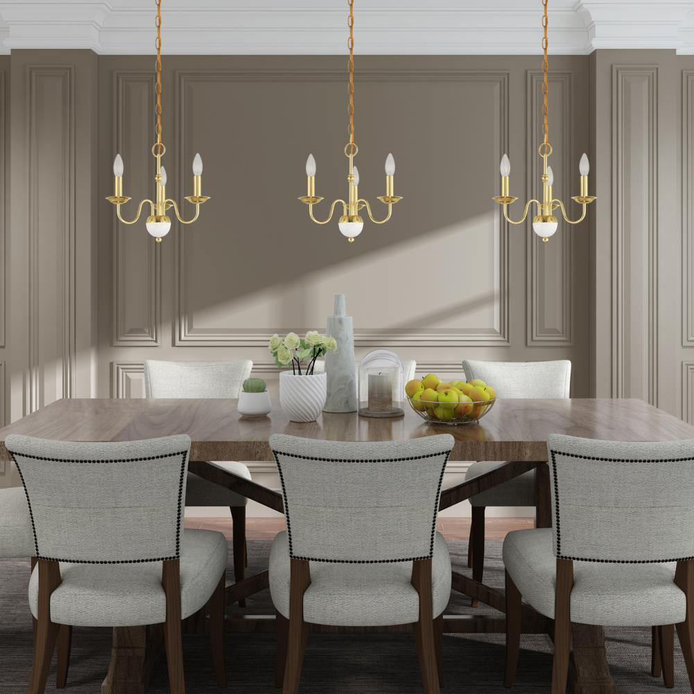 Livex Lighting Windsor 3 - Light Chandelier in  Polished Brass
