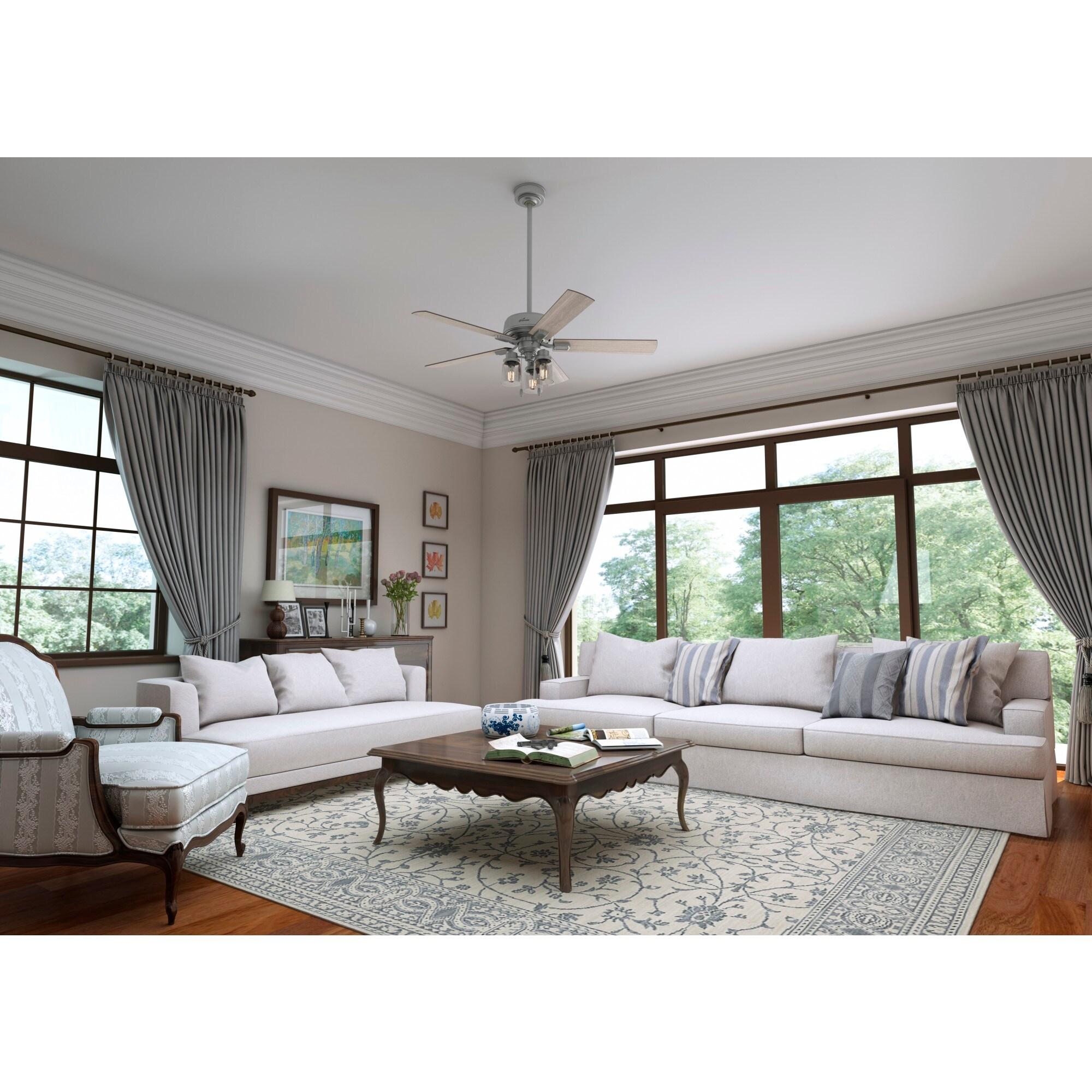 52" Hartland 5 - Blade Standard Ceiling Fan with Pull Chain and Light Kit Included