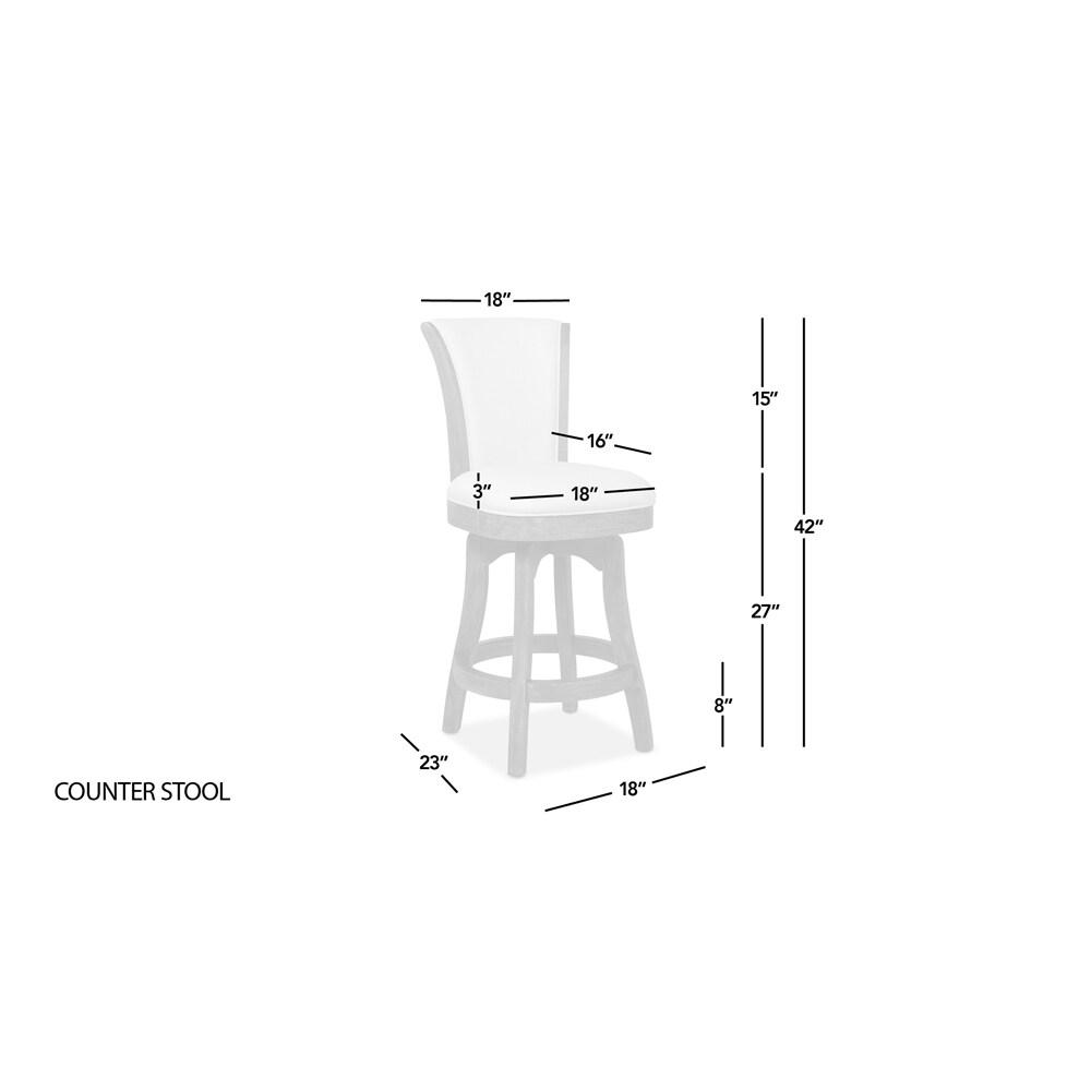 Brainly 27 inches Armless Swivel Counter Height Bar Stool