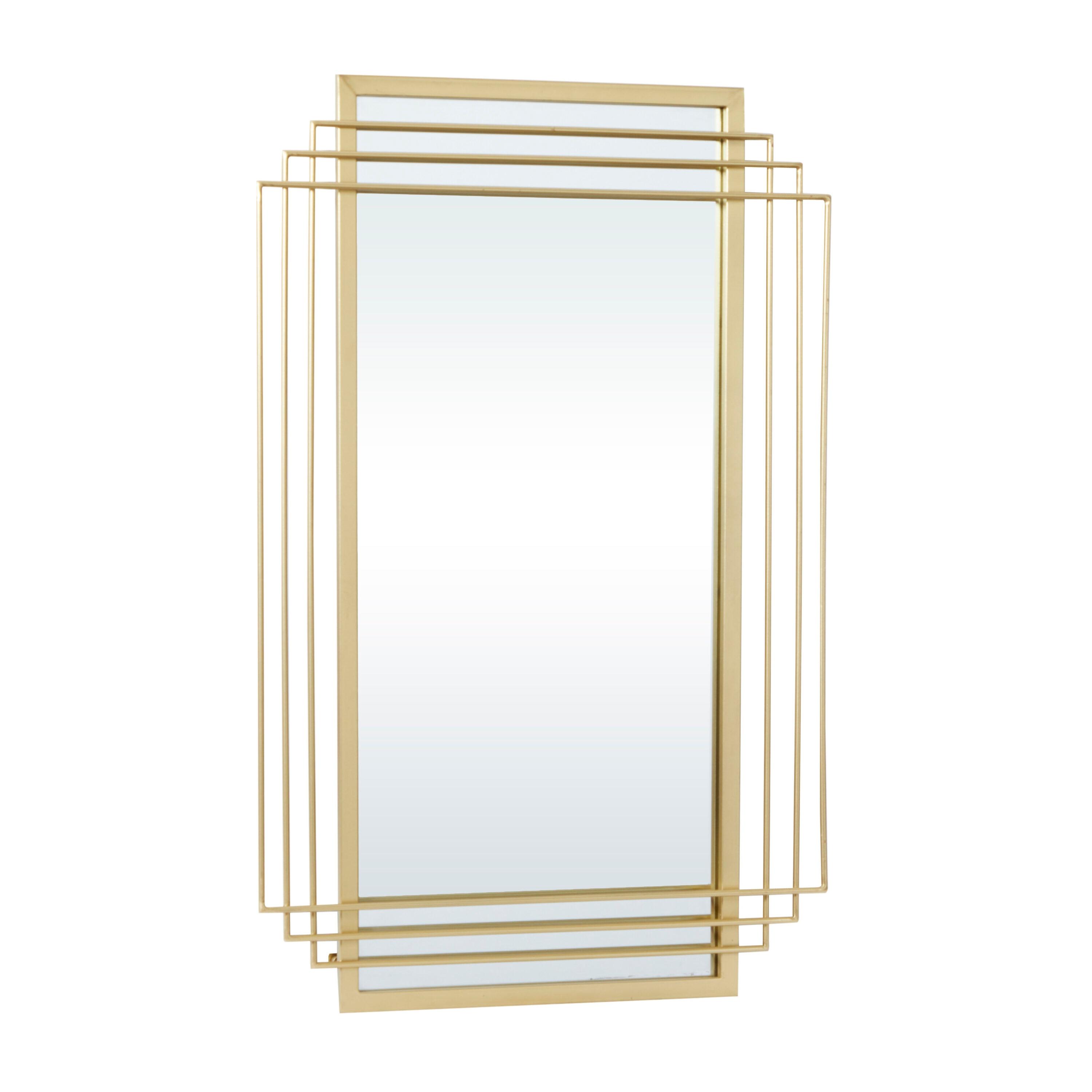 CosmoLiving by Cosmopolitan CosmoLiving by Cosmopolitan Gold Metal Geometric Wall Mirror