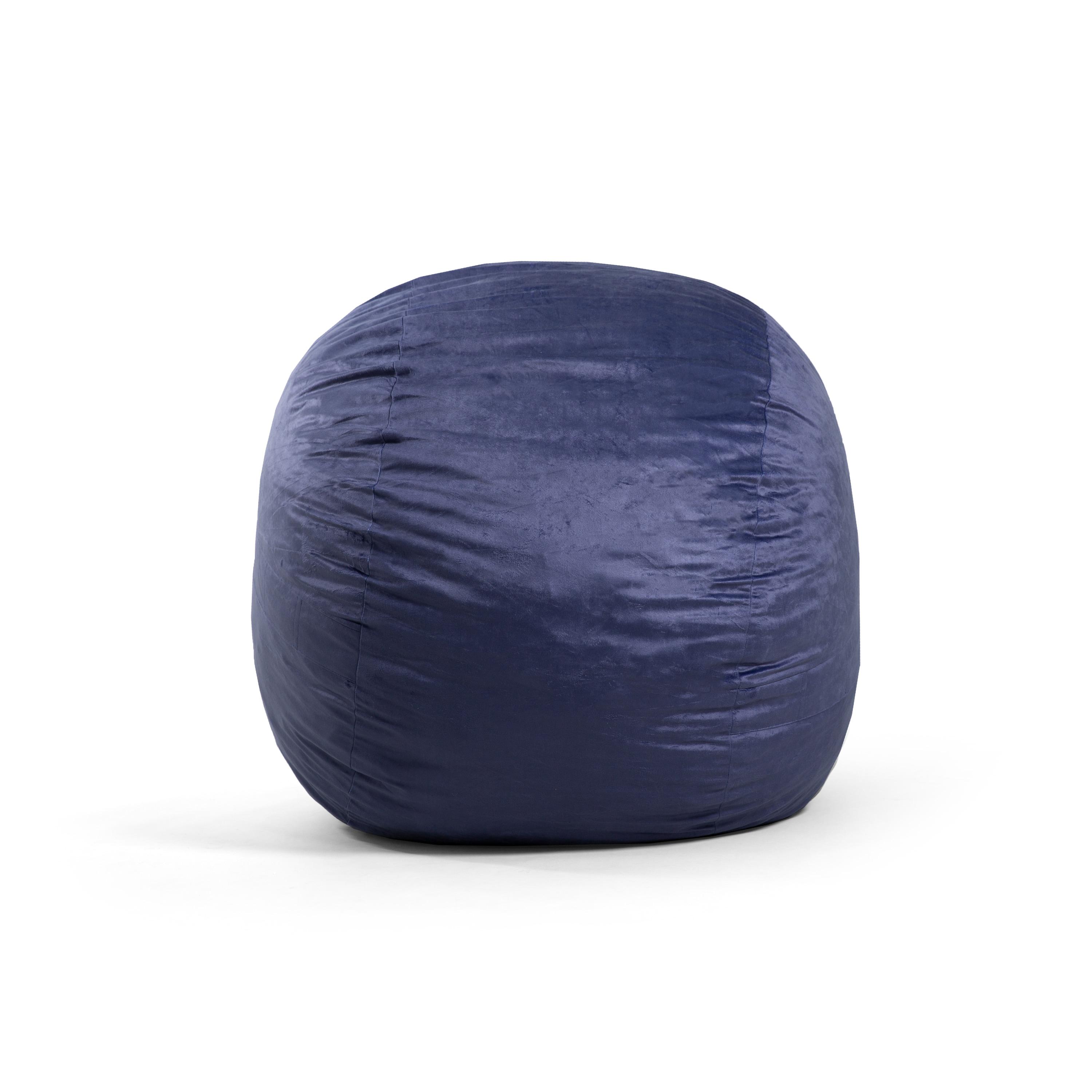 Big Joe Large 4 Foot Foam Filled Bean Bag Chair with Soft Removeable Cover