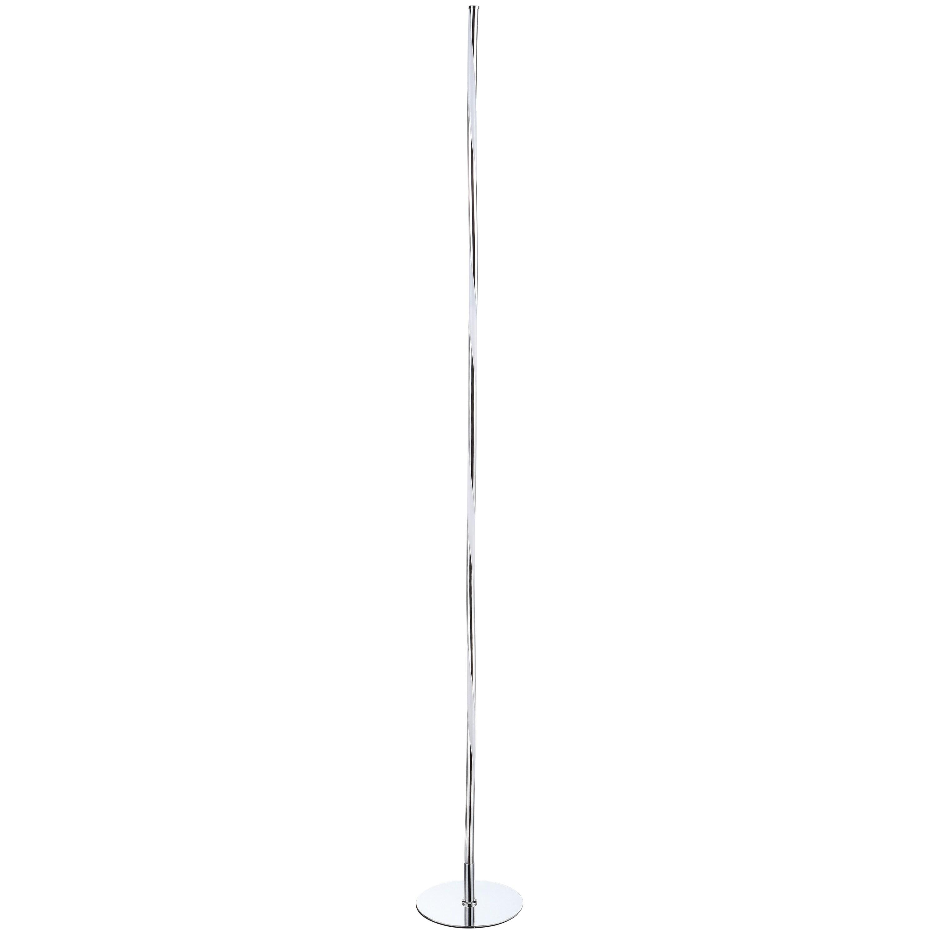 Tall Chrome LED Integrated Arc Floor Lamp
