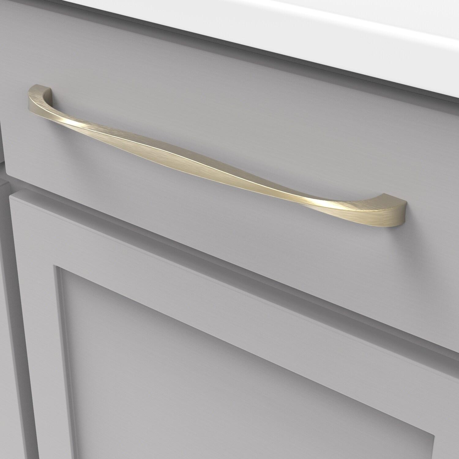 Twist Kitchen Cabinet Handles, Solid Core Drawer Pulls for Cabinet Doors, 12"