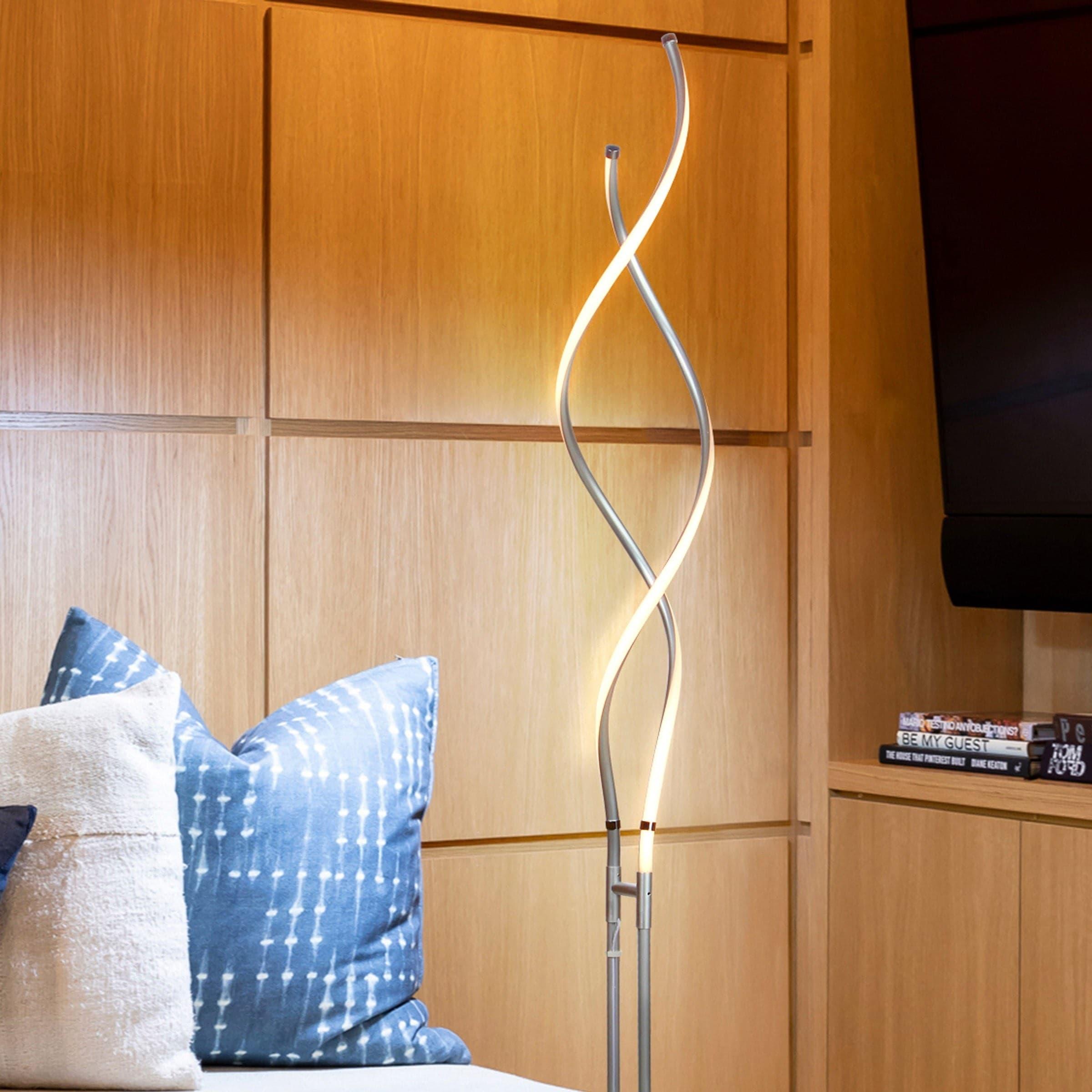 Brightech Embrace 60 in. Industrial 2-Light LED Energy Efficient Floor Lamp