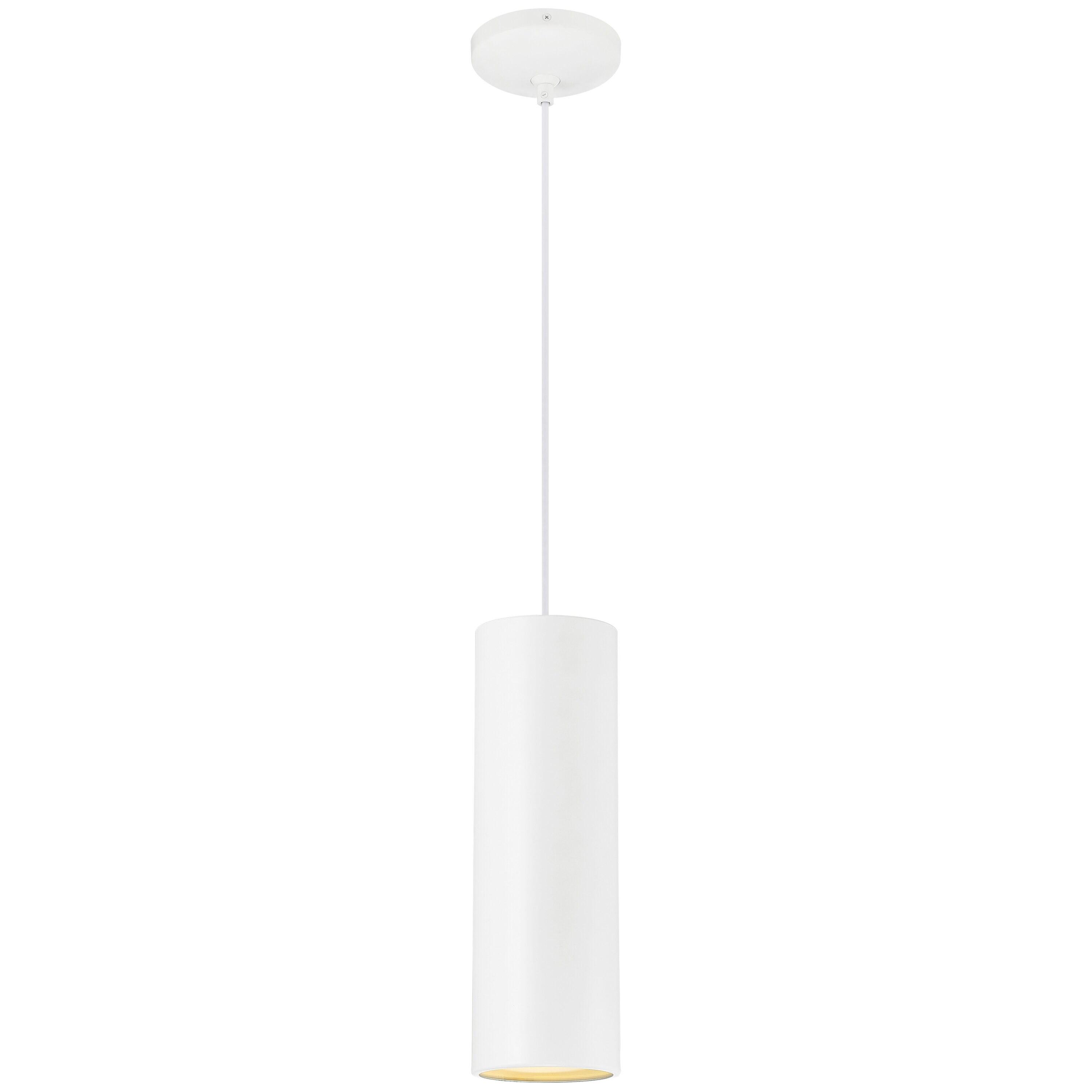 Access Lighting 29002-MWH-C 4.75 in. Pilson Large Ceiling Light Pendant with Black Cord, Matte White