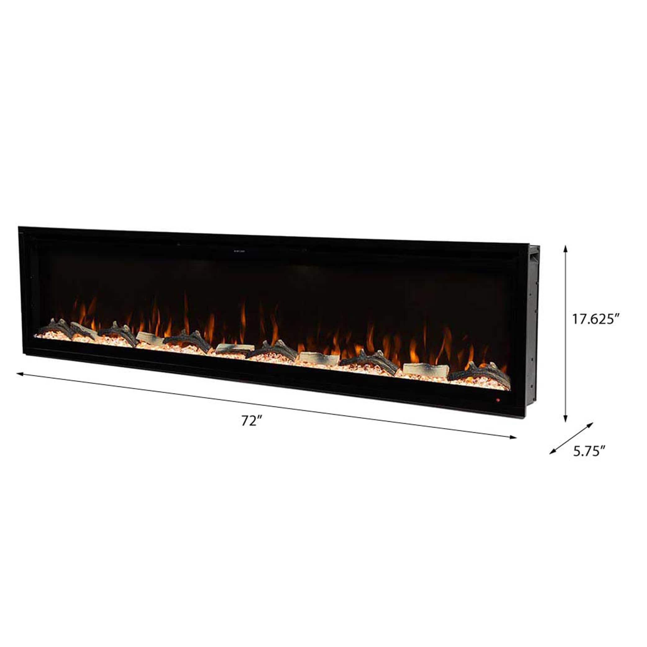 Modern Ember Aerus Smart Linear Electric Fireplace, Multiple Flame Colors-Voice Assistant Compatible