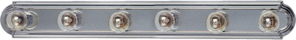 Essentials 36-Inch Satin Nickel 6-Light Bath Vanity Fixture