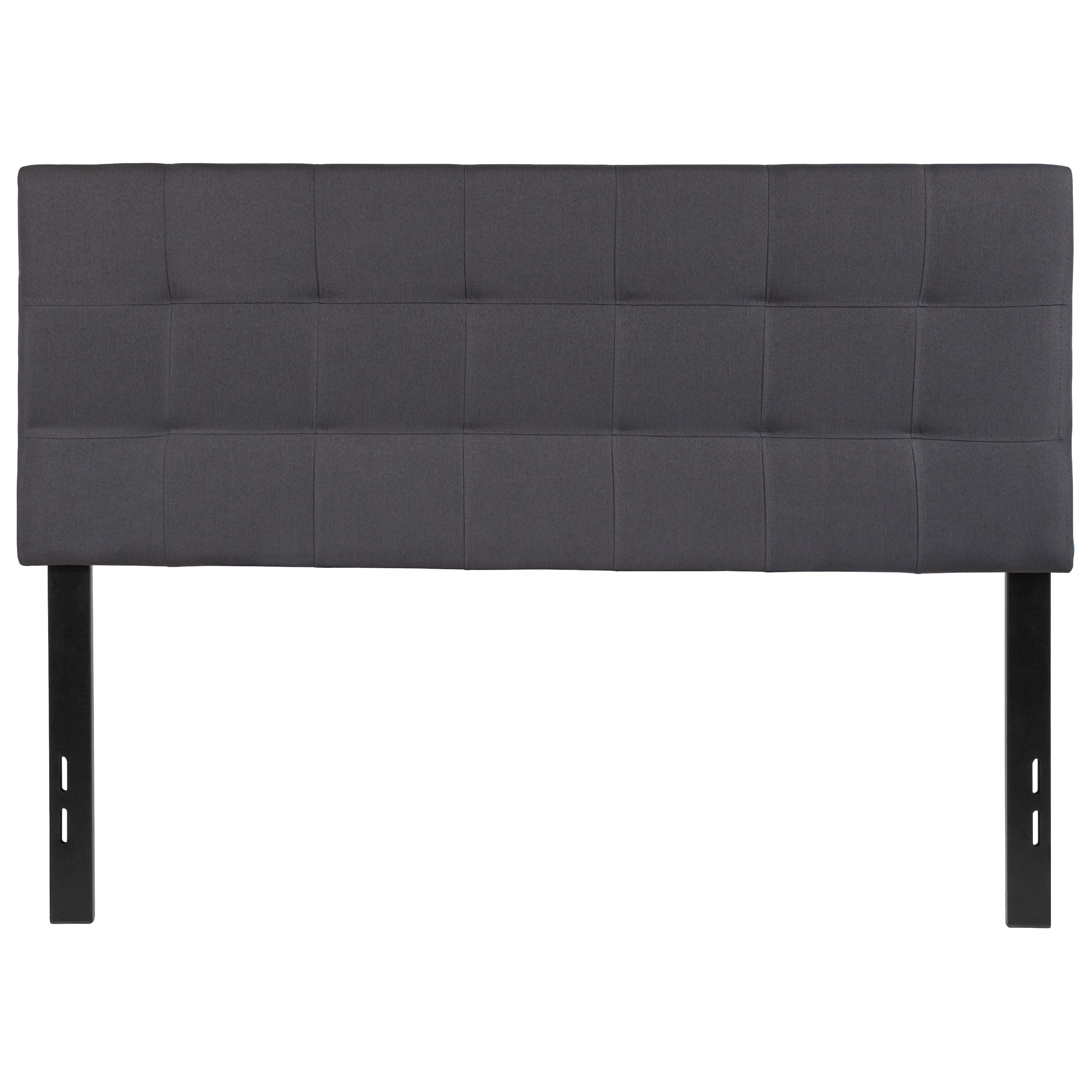Flash Furniture Bedford Tufted Upholstered Full Size Headboard in Dark Gray Fabric