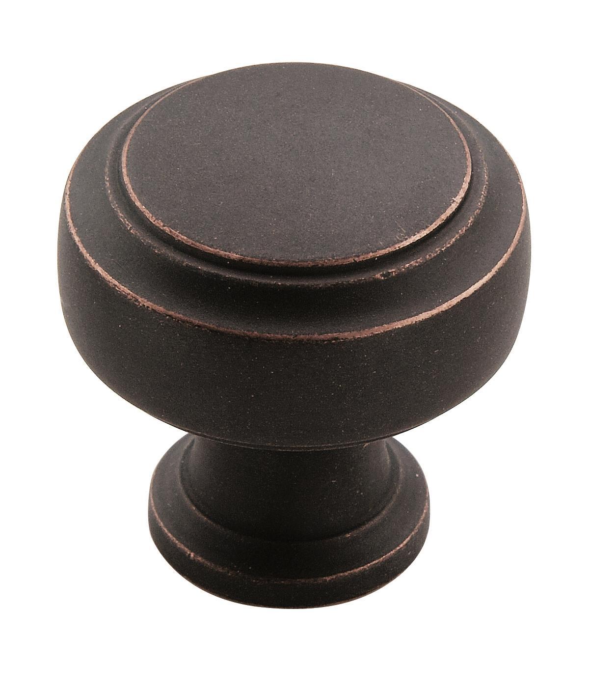 Amerock Highland Ridge 1-3/16 inch (30mm) Diameter Dark Oiled Bronze Cabinet Knob