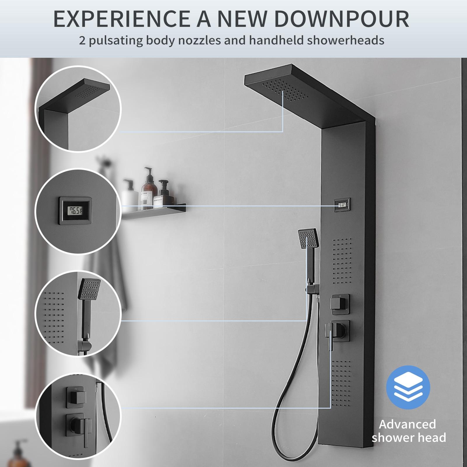 51.57'' Shower Panel with Fixed Shower Head