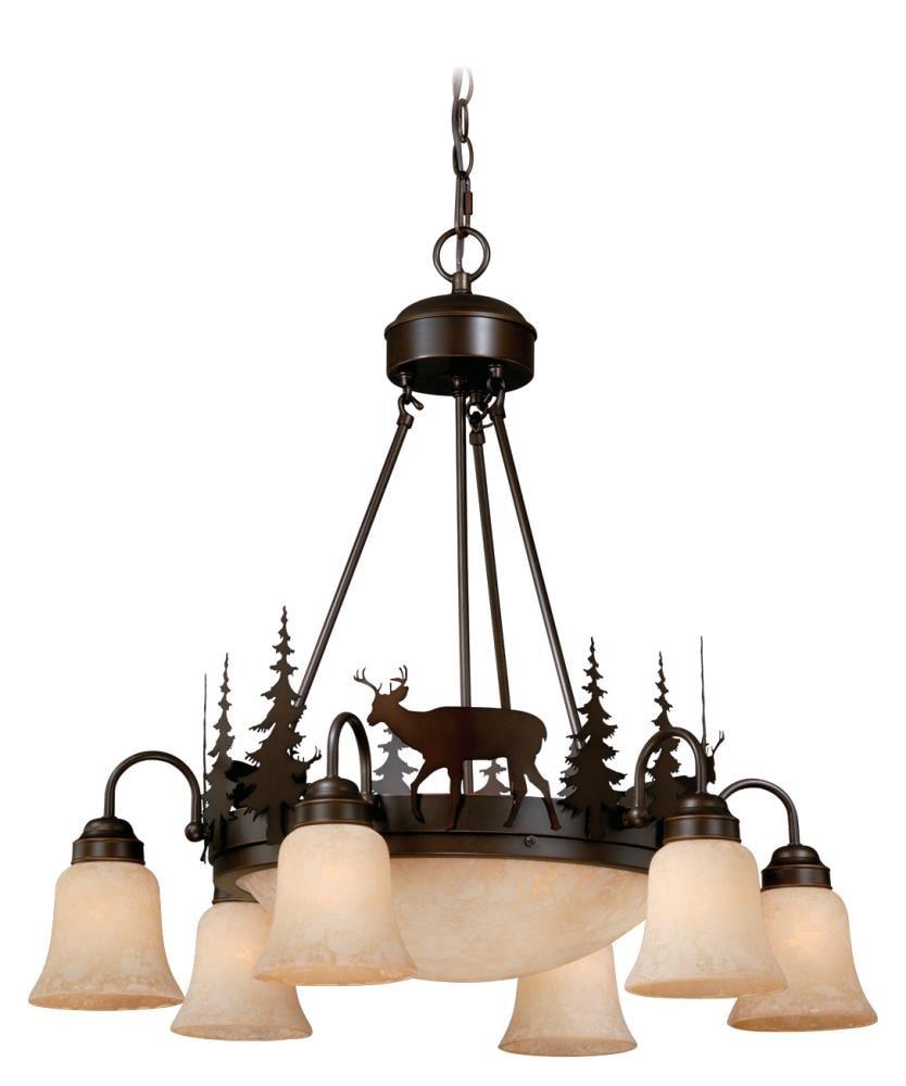 Vaxcel Bryce 9 - Light Chandelier in  Burnished Bronze