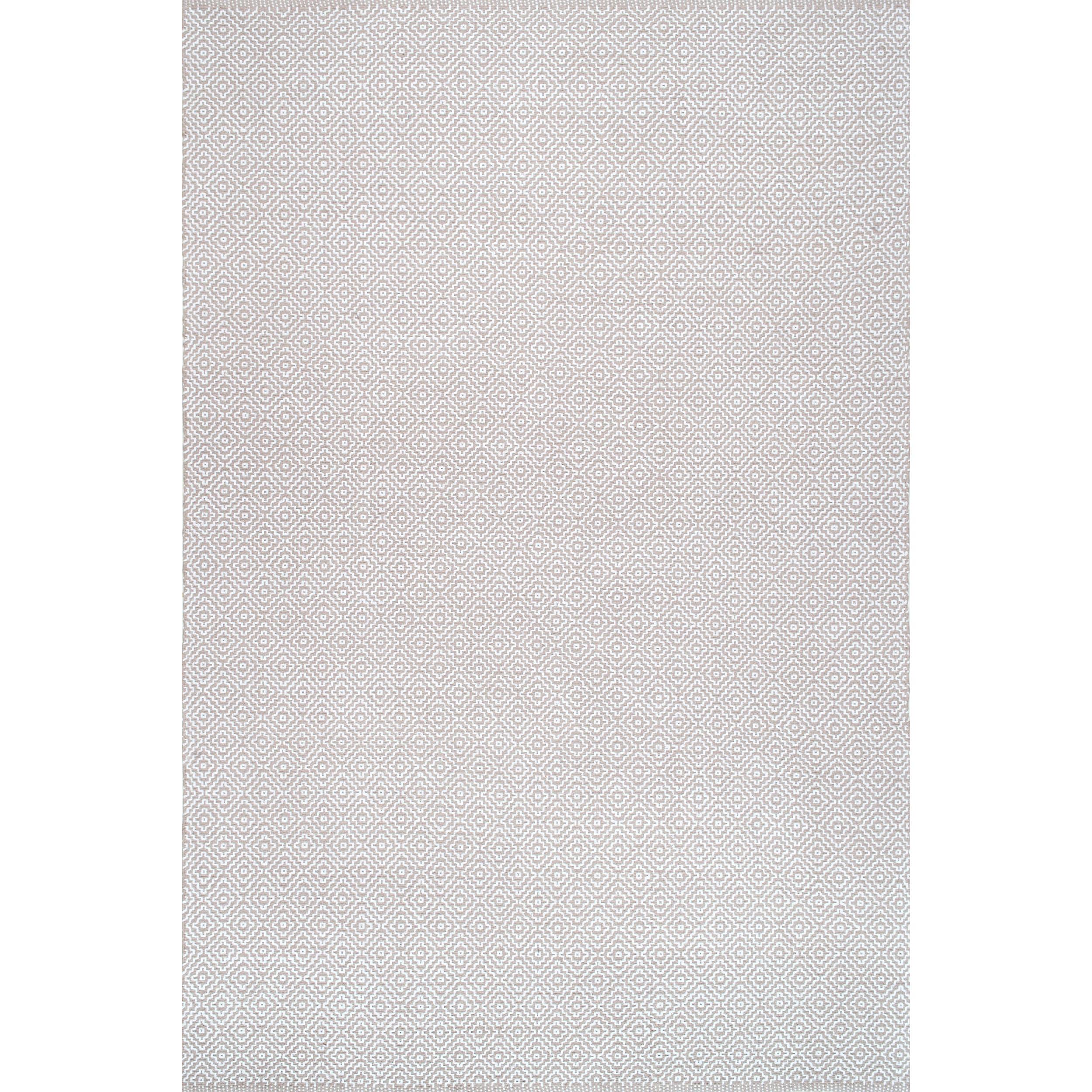 6'x9' Cotton Hand Loomed Lorretta Area Rug Taupe - nuLOOM: Modern Flat Pile Rectangle, Indoor Use, Canvas Backing