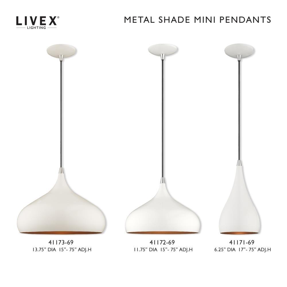 Livex Lighting Amador 1 - Light Pendant in  Shiny White