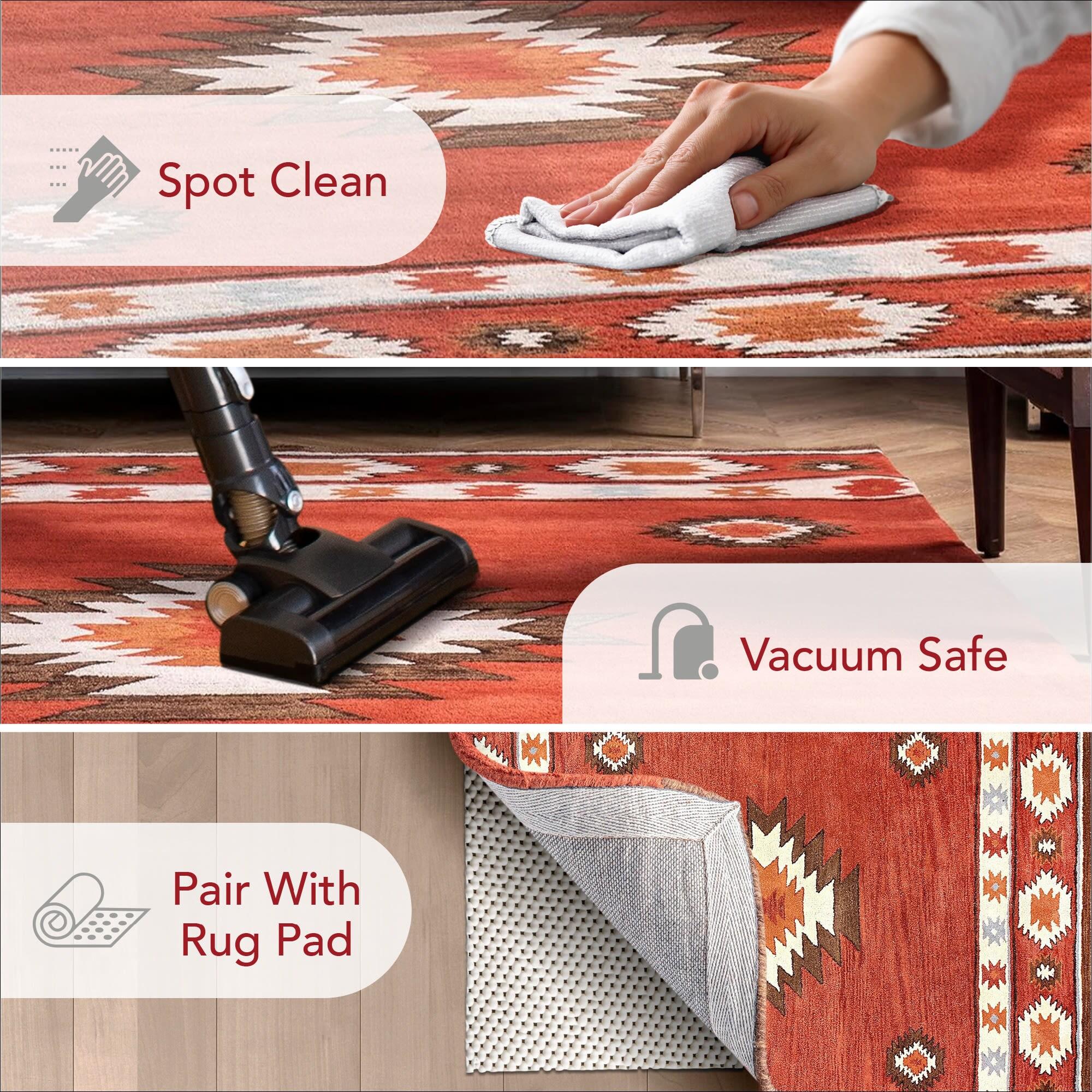 2'x3' Hand Tufted Shyla Accent Rug Orange - nuLOOM: Wool, Geometric, Bohemian, Medium Pile, Indoor Use