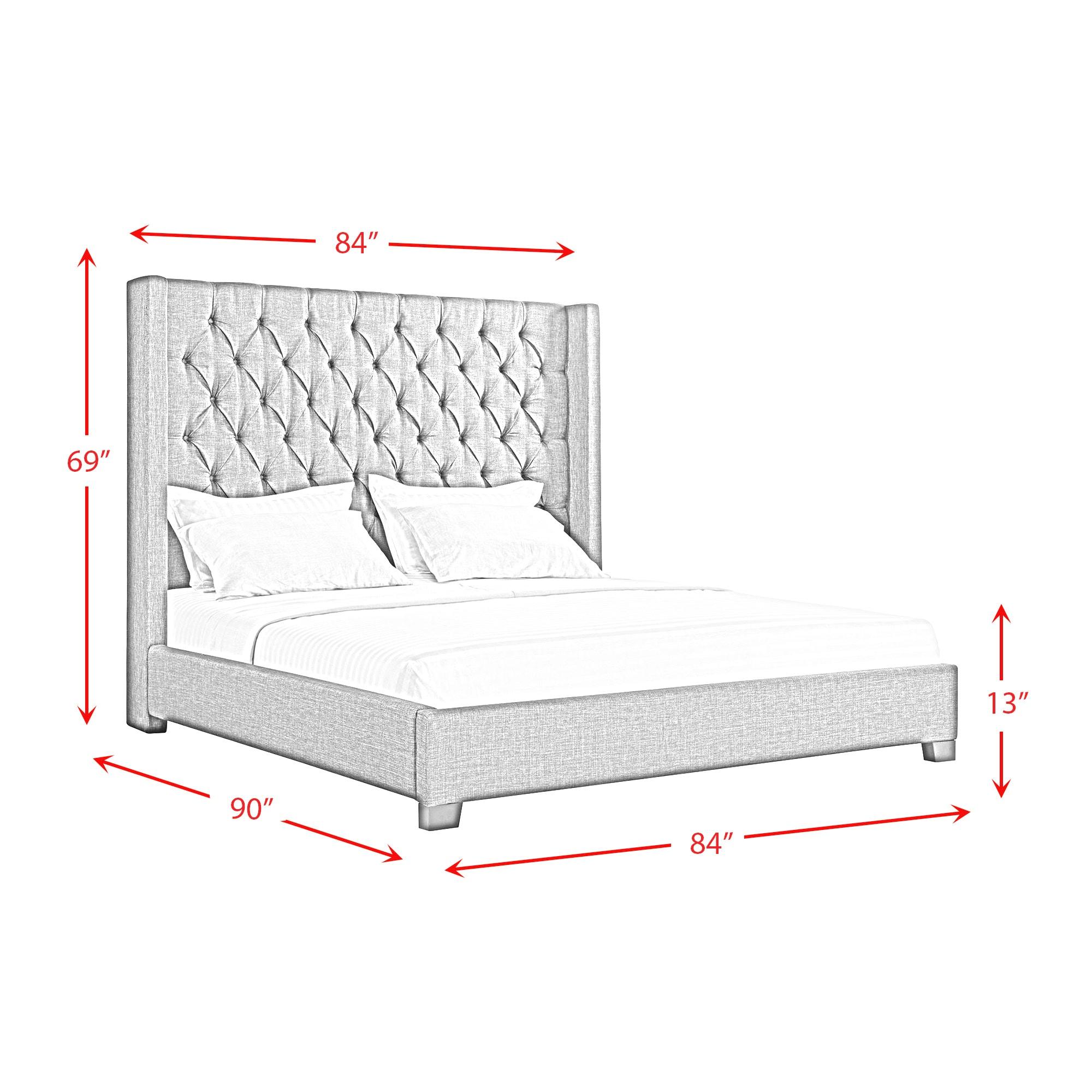 Arden Upholstered Wingback Bed