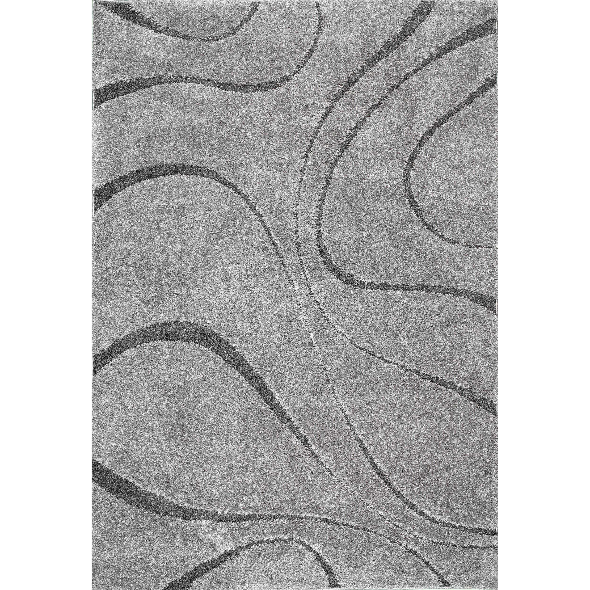 Nuloom Carolyn Abstract 4x6 Shag Indoor Area Rug for Living Room Bedroom Dining Room Nursery, Dark Grey
