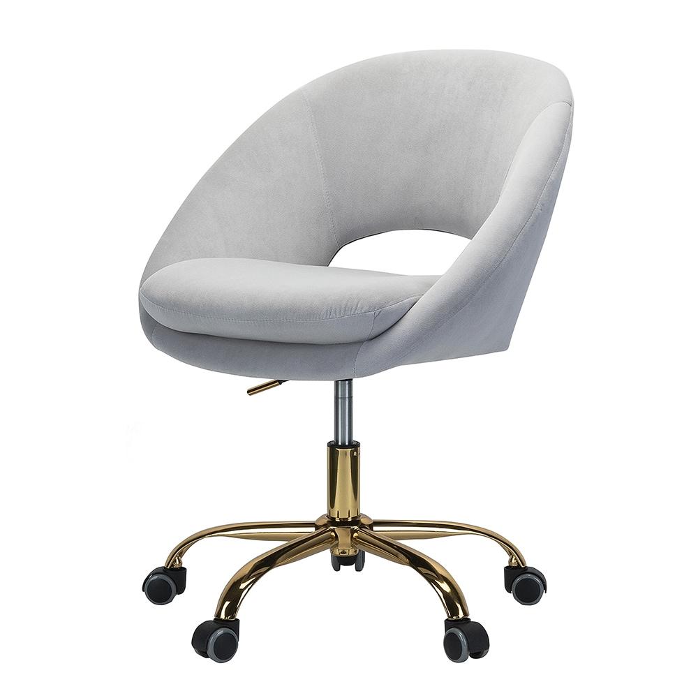 Louise Velvet Modern Task Chair with Ergonomic Design