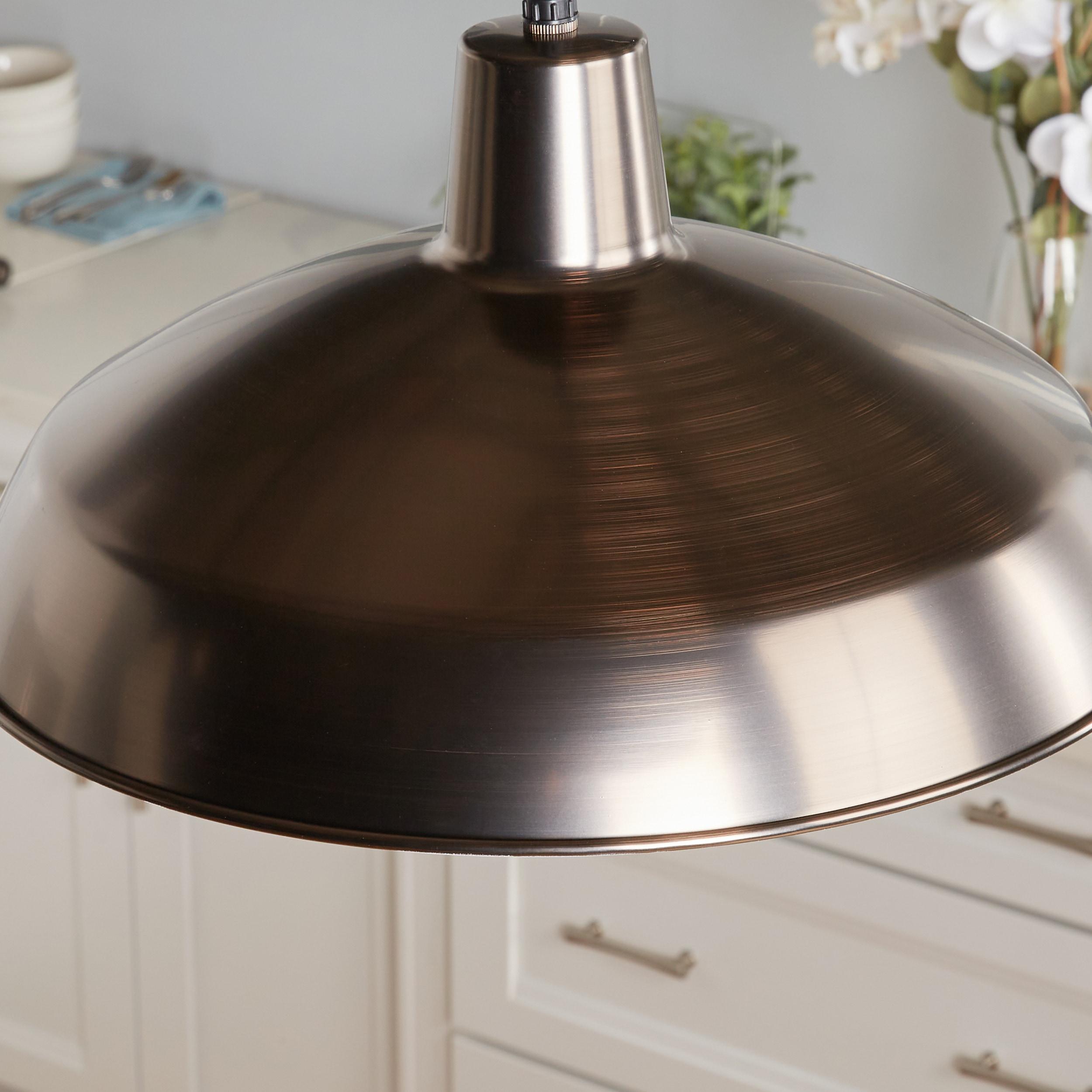 Progress Lighting, Sanabria, 1-Light, Pendant, Venetian Bronze, Spun Metal Shade
