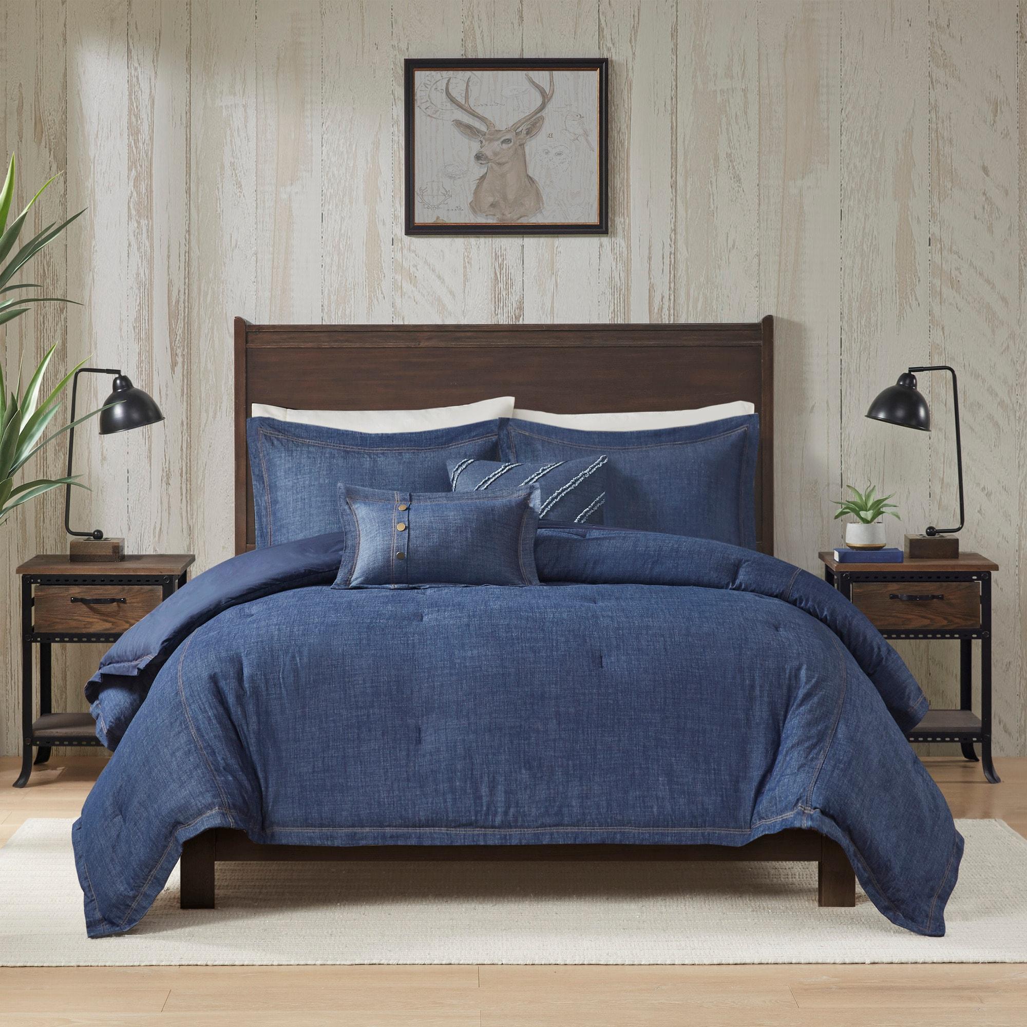 Woolrich Perry Oversized Denim 100% Cotton Comforter Set