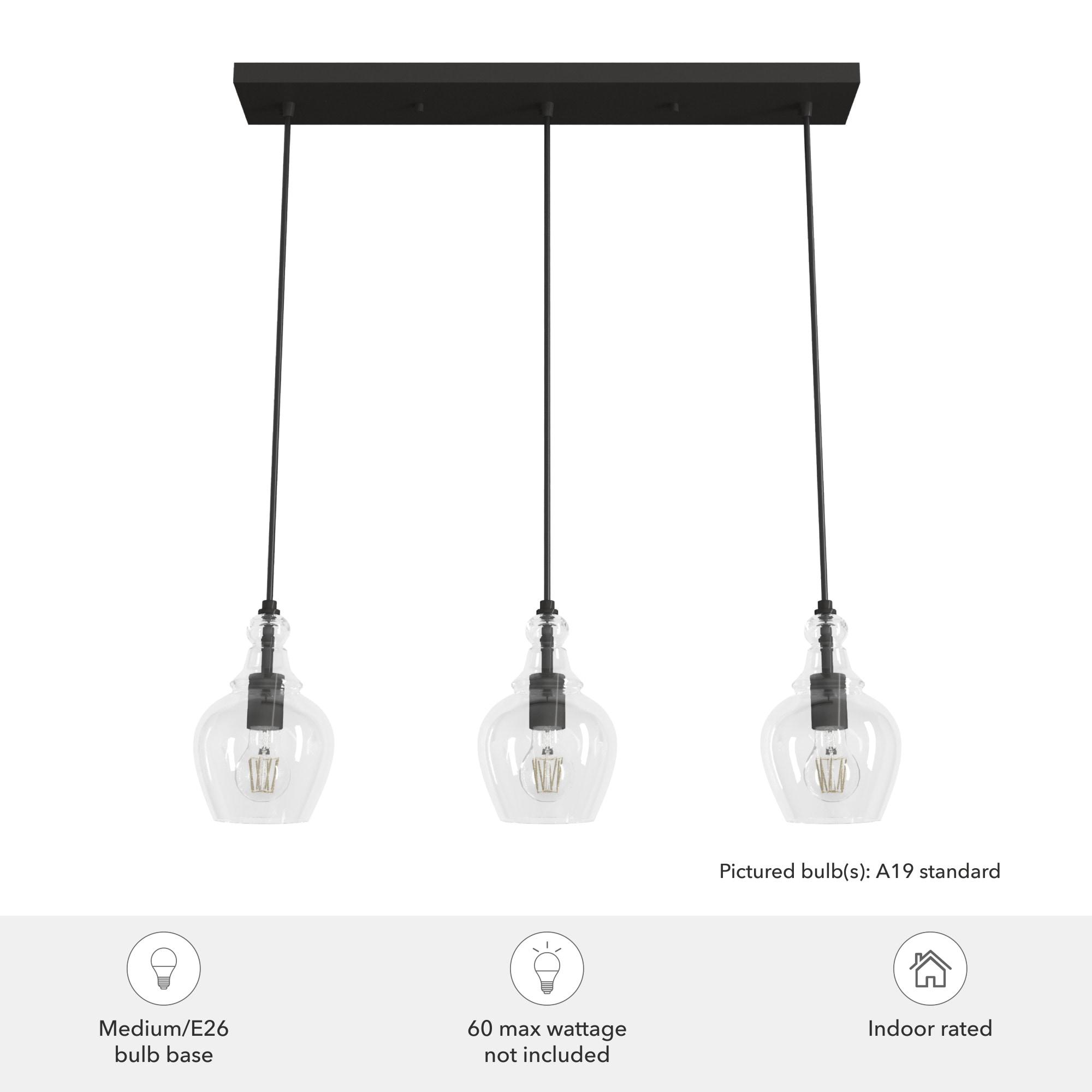 Hunter Fan Maple Park 3 Light Linear Bell Pendant