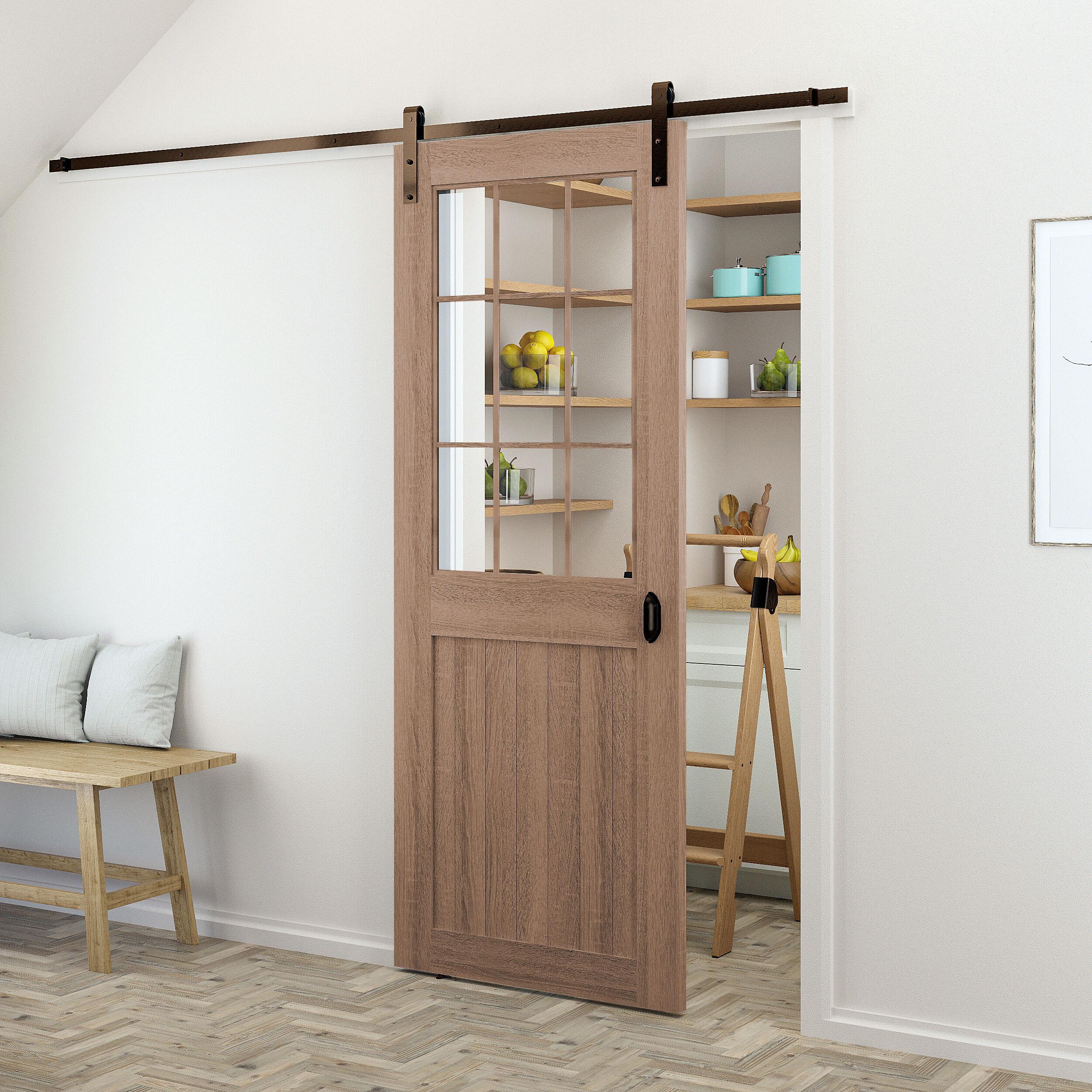 Quiet Glide 96 inch Standard Single Barn Door Hardware Kit (Door Not Included)