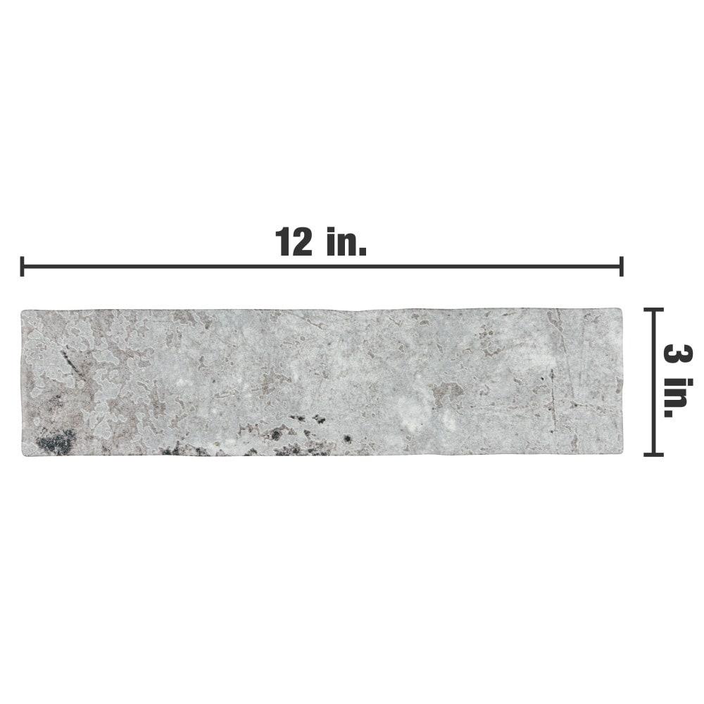 London 3" x 12" Porcelain Brick Look Subway Wall Tile