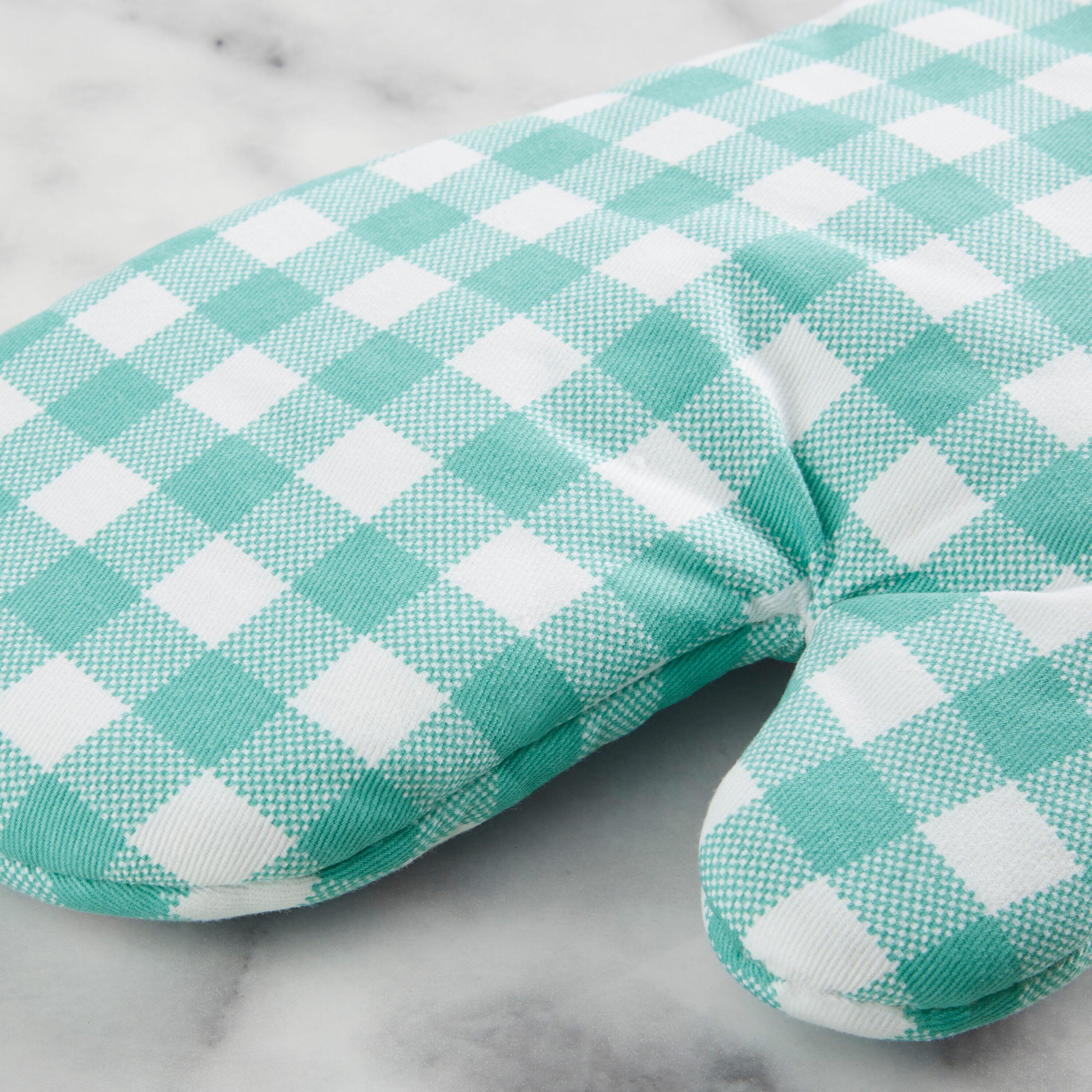 KitchenAid Gingham Oven Mitt 2-Pack Set, 7" x 13" (Set of 2)