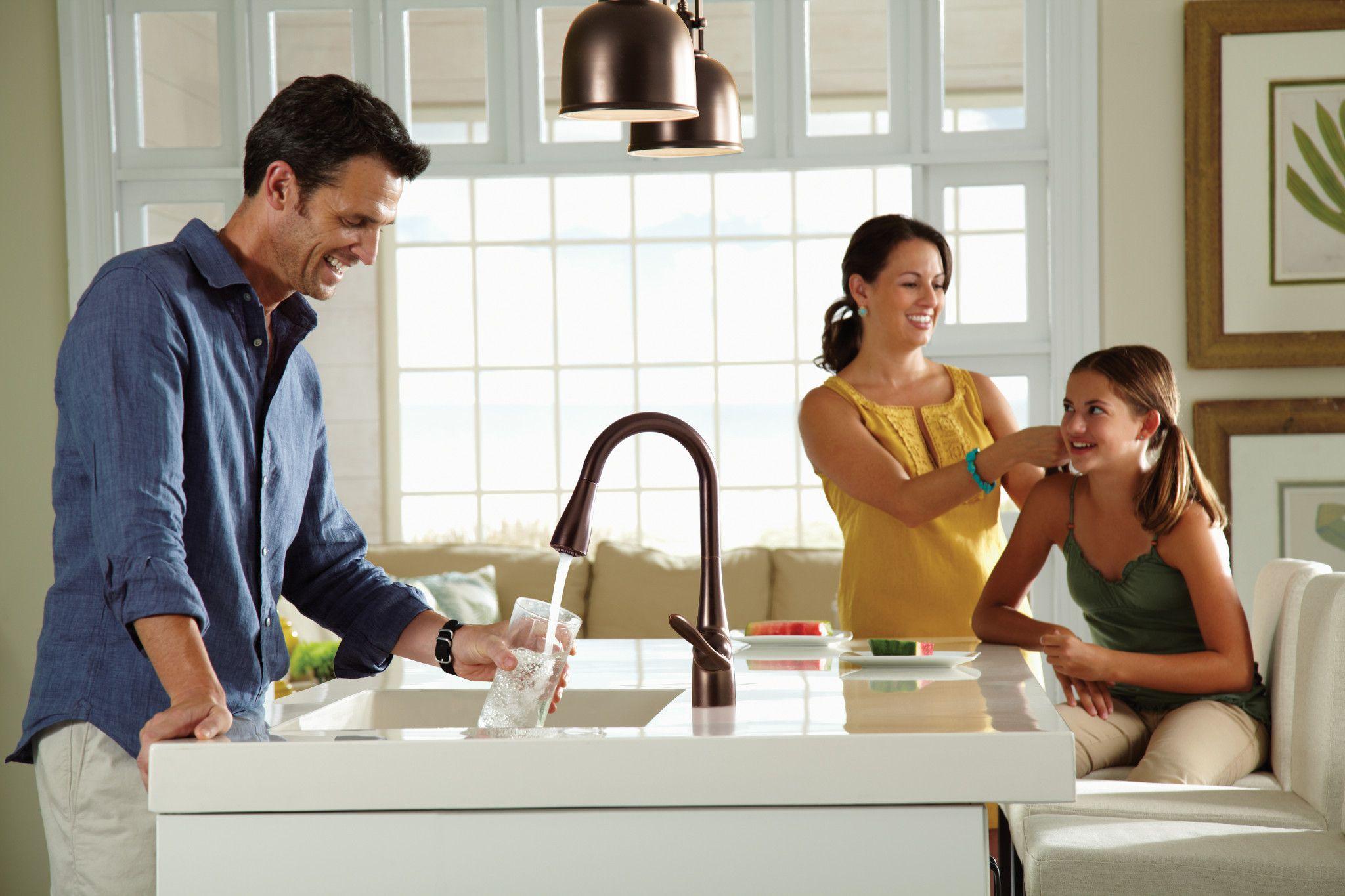 Moen Arbor One Handle High Arc Pulldown Bar Faucet with Reflex Technology