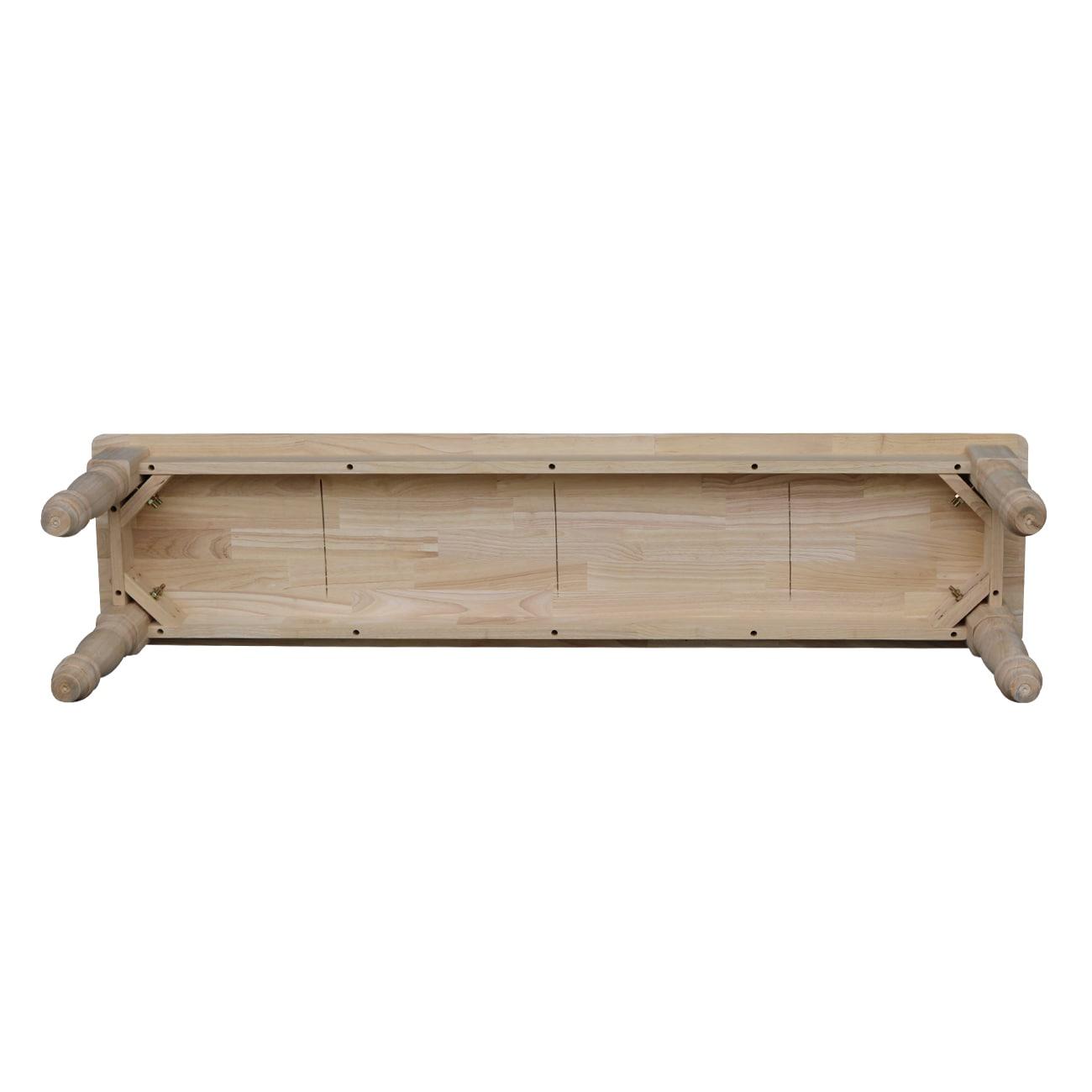 Farmhouse Bench Unfinished - International Concepts