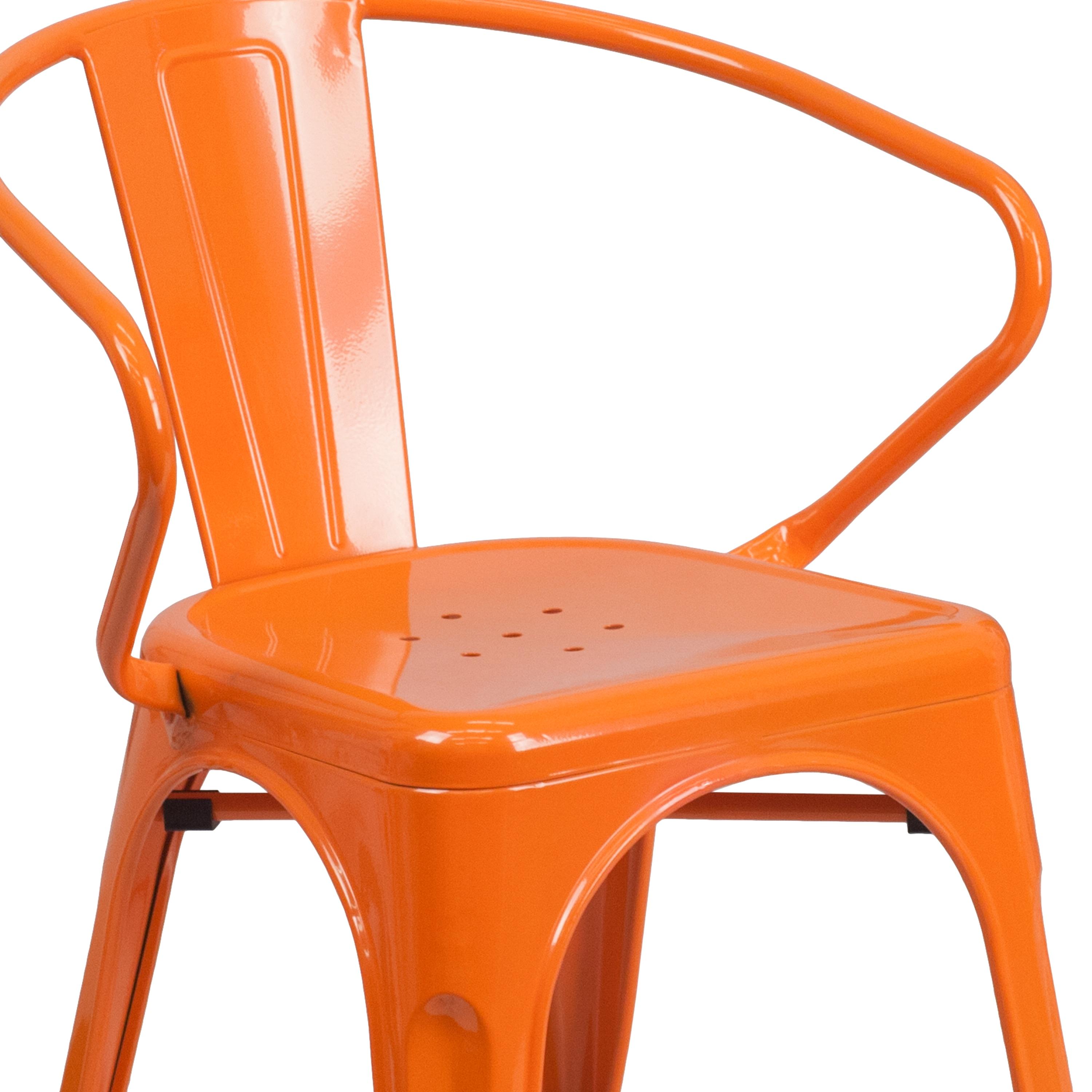 Hucheson Metal Indoor-Outdoor Chair with Arms