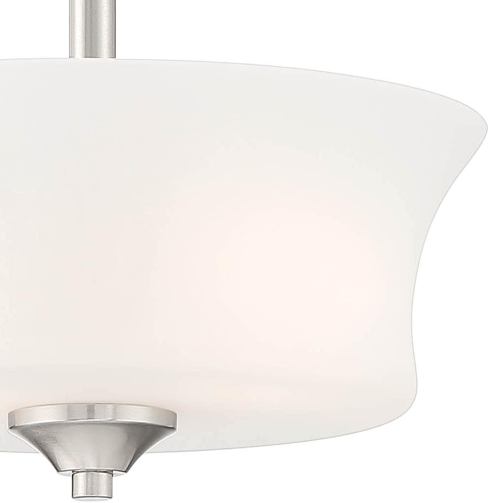 Designers Fountain Bronson 2 Light Brushed Nickel Semi Flush Mount Ceiling Light, D278M-SF-BN