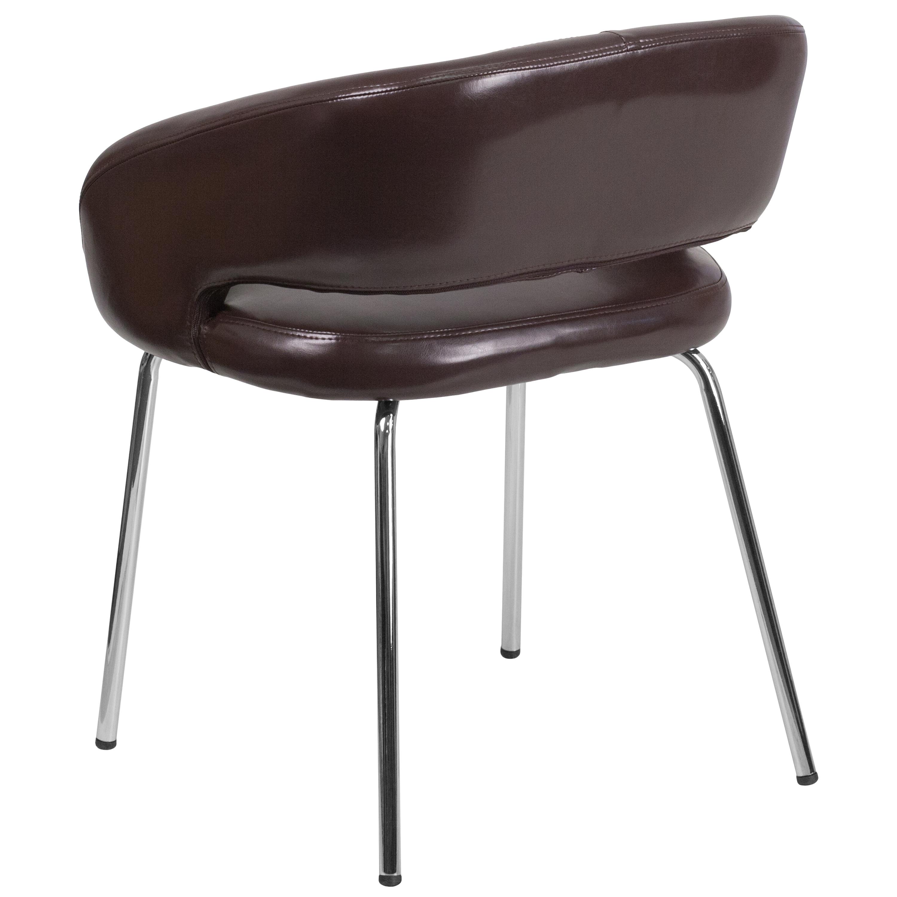 Flash Furniture Fusion Series Contemporary Brown LeatherSoft Side Reception Chair