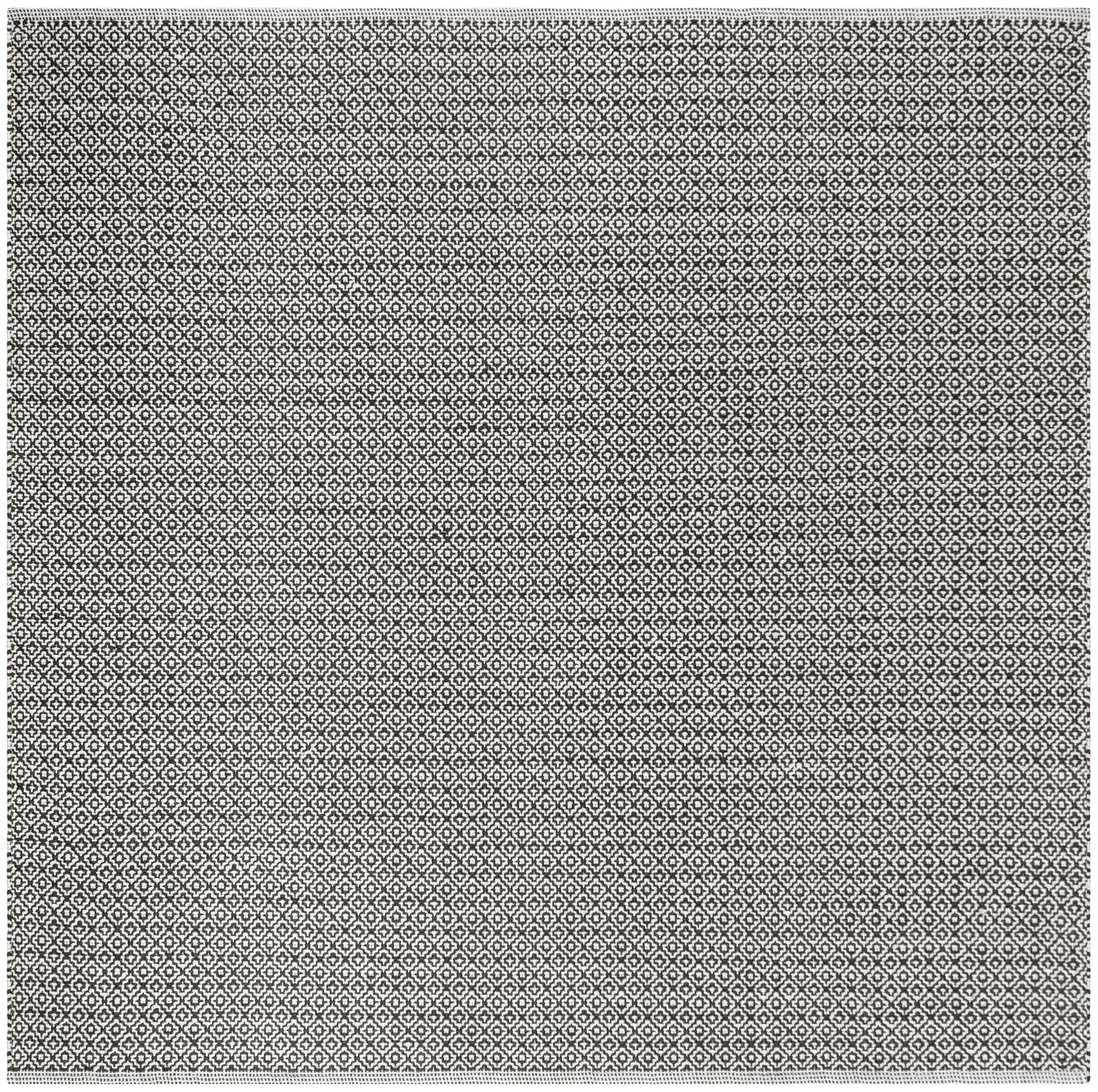 Montauk MTK717 Hand Woven Indoor Area Rug - Ivory/Black - 6'x6' - Safavieh.