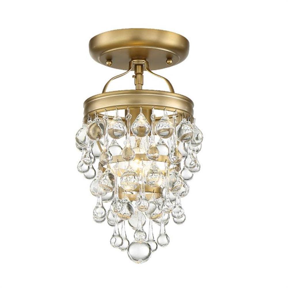 131-VG-Crystorama Lighting-Calypso - 1 Light Pendant in Traditional and Contemporary Style - 7.25 Inches Wide by 13.75 Inches High-Vibrant Gold Finish