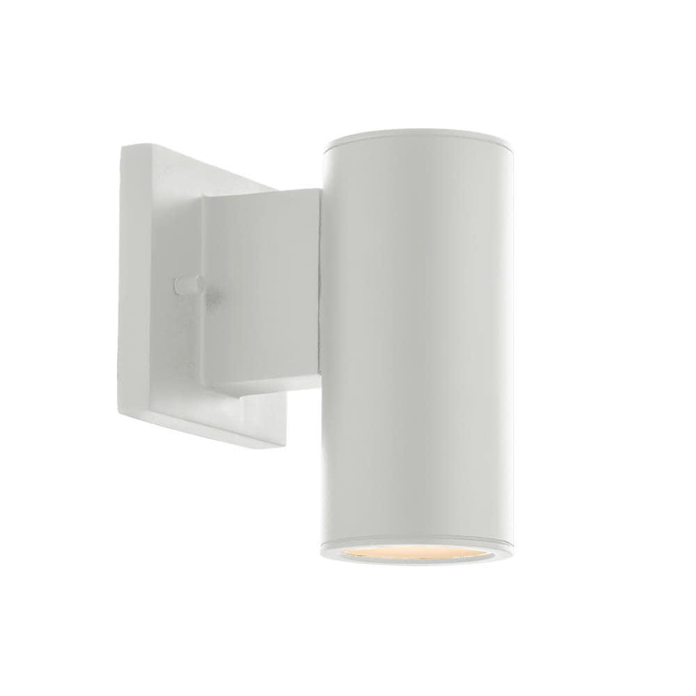 WAC Lighting Cylinder 1 -Light 6.75-in H Matte White Hardwired Integrated LED Outdoor Wall Light